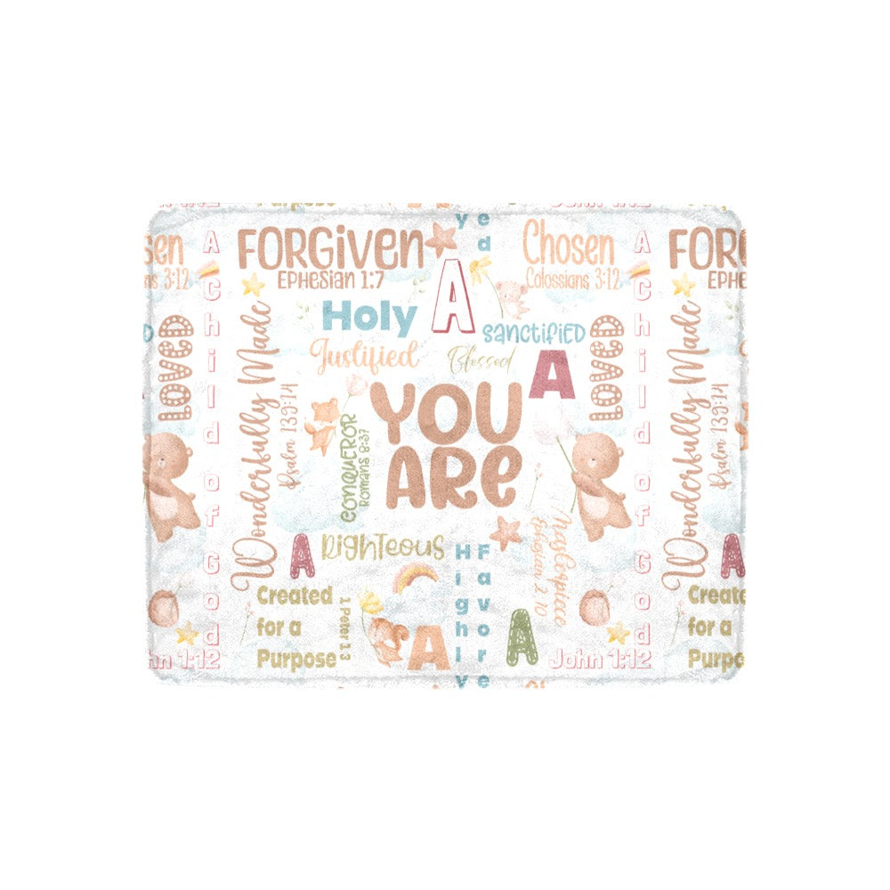Dreamy Woodland Scripture Affirmations Blanket (B157)