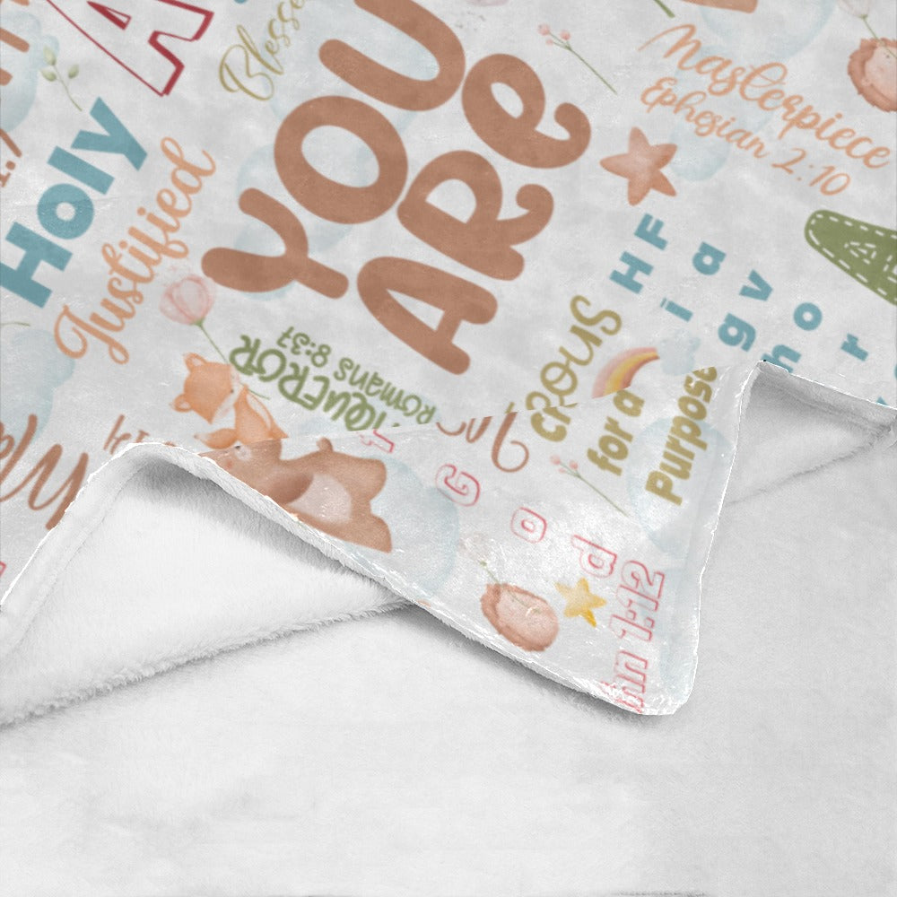 Dreamy Woodland Scripture Affirmations Blanket (B157)
