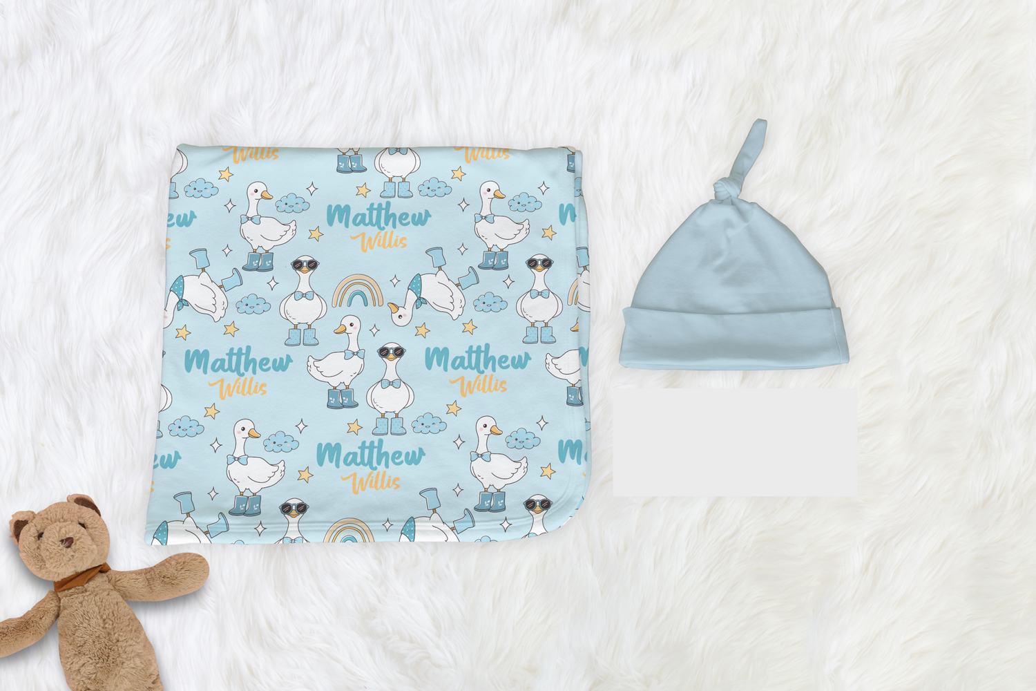 Silly Goose: Goose in Boots Swaddle Set (B179)
