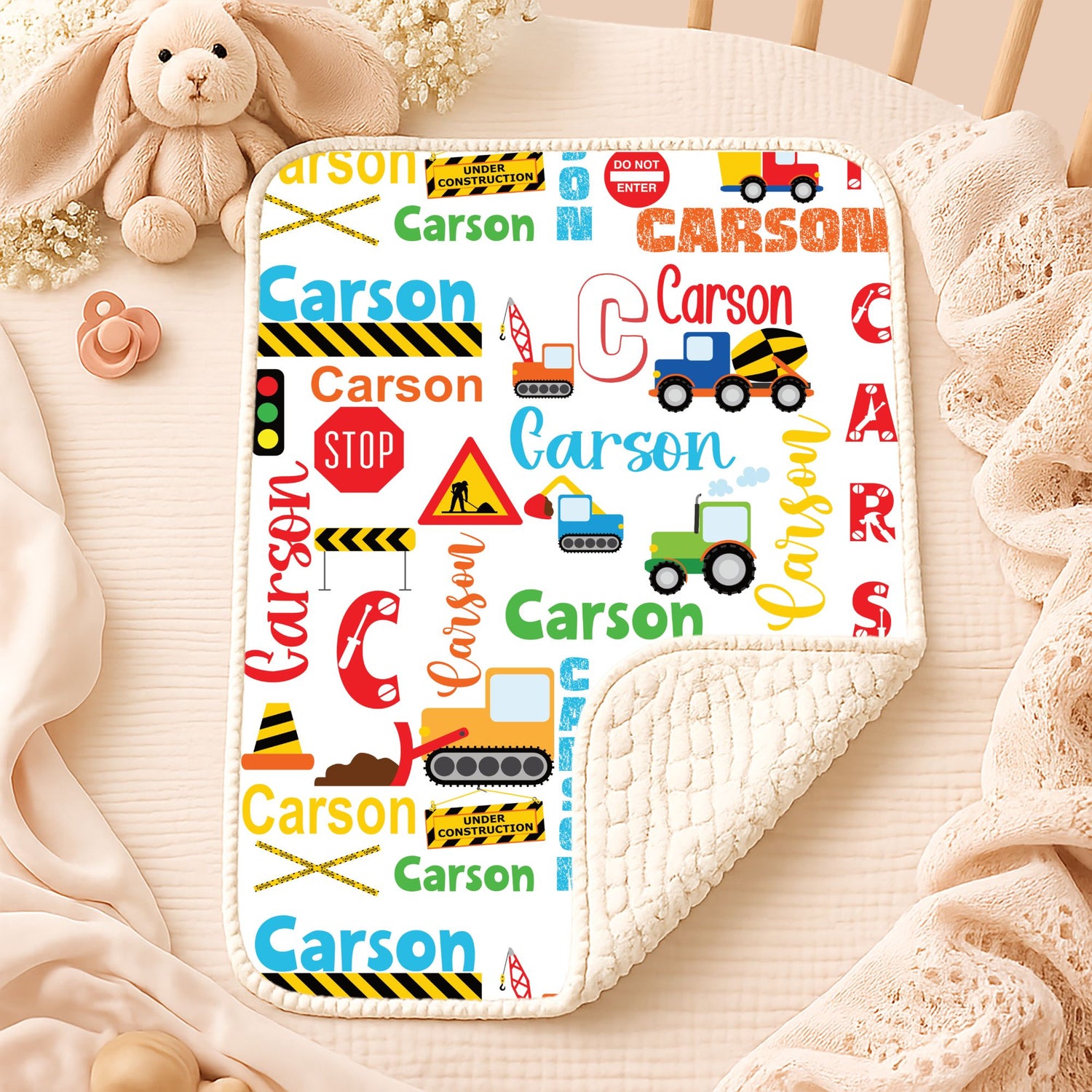 Tiny Truck Crew Blanket (B325)