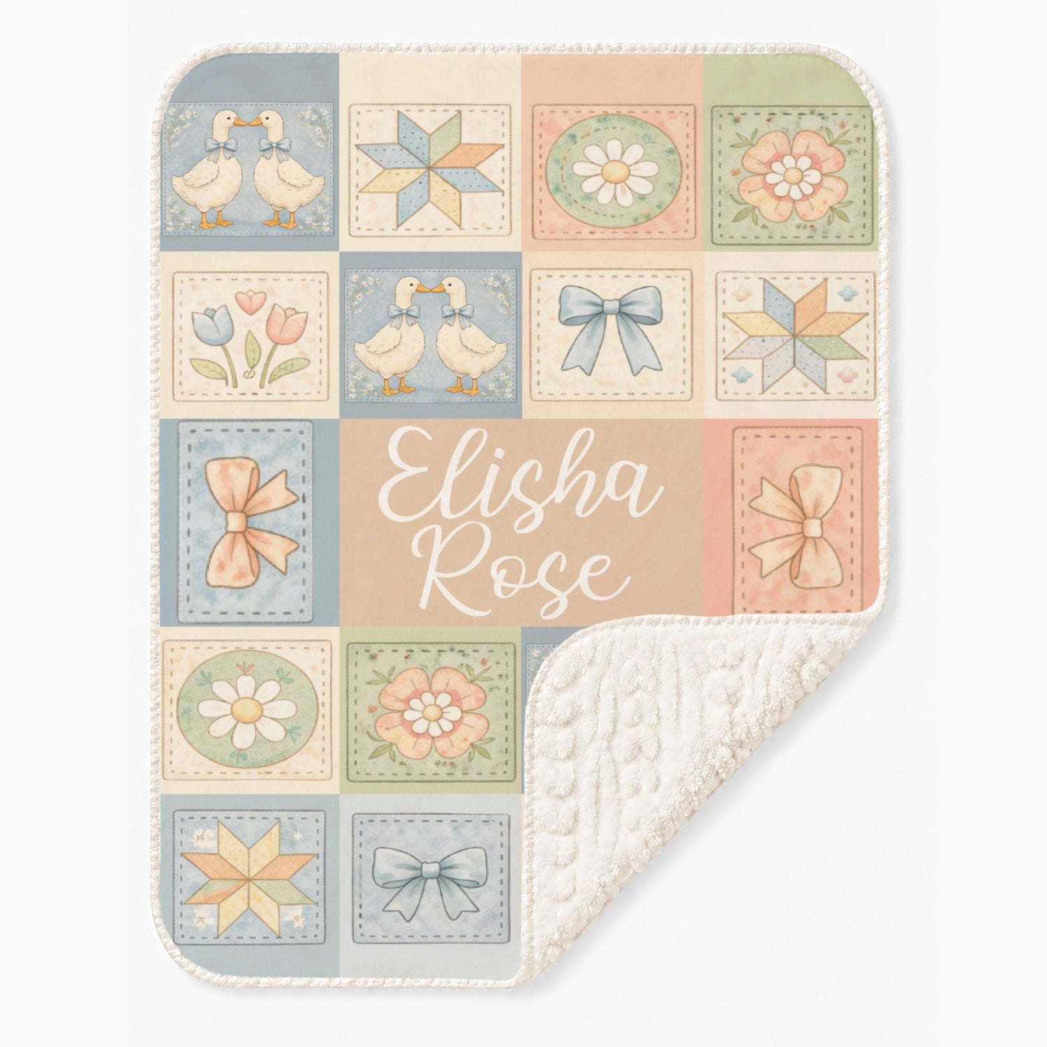 Pastel Country Goose Blanket (B313)