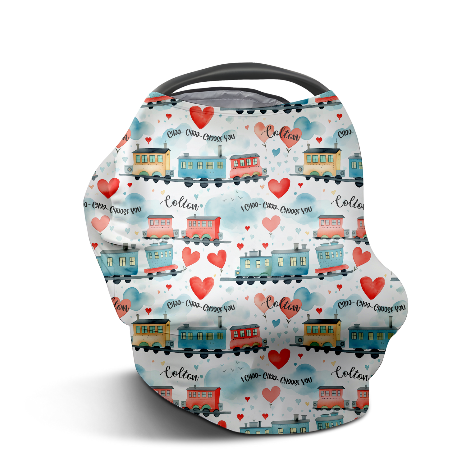Choo Choo Love Car Seat Cover (A209)