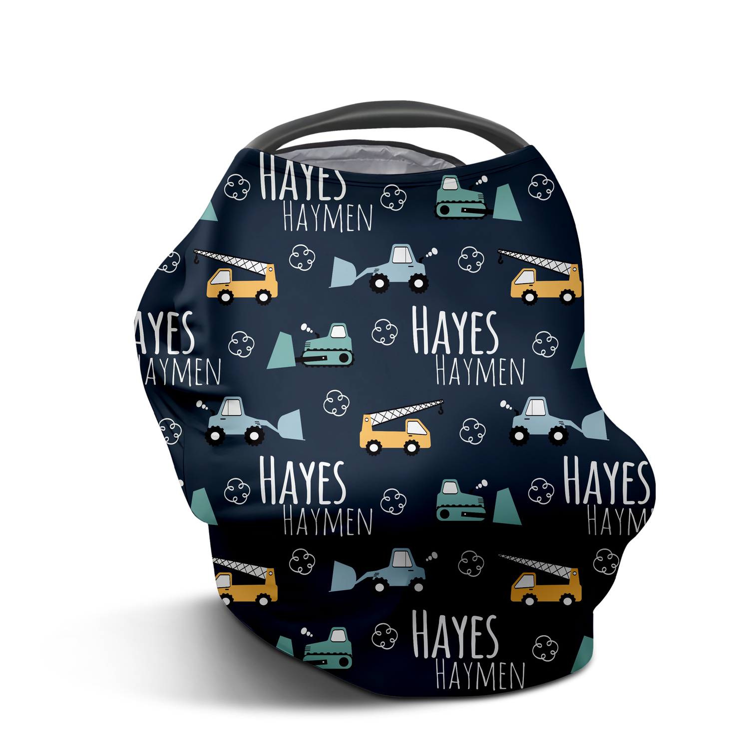 Little Man Construction Car Seat Cover (A251)