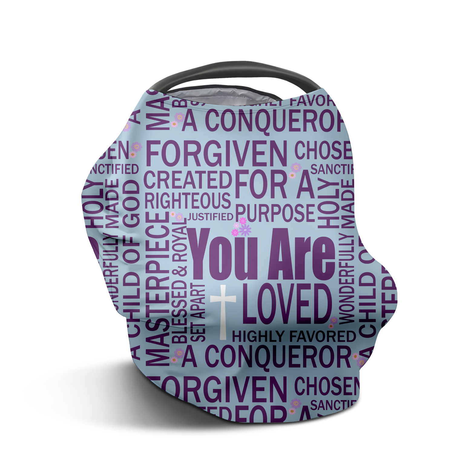 Christian Affirmations Car Seat Cover (A067) (Blue)