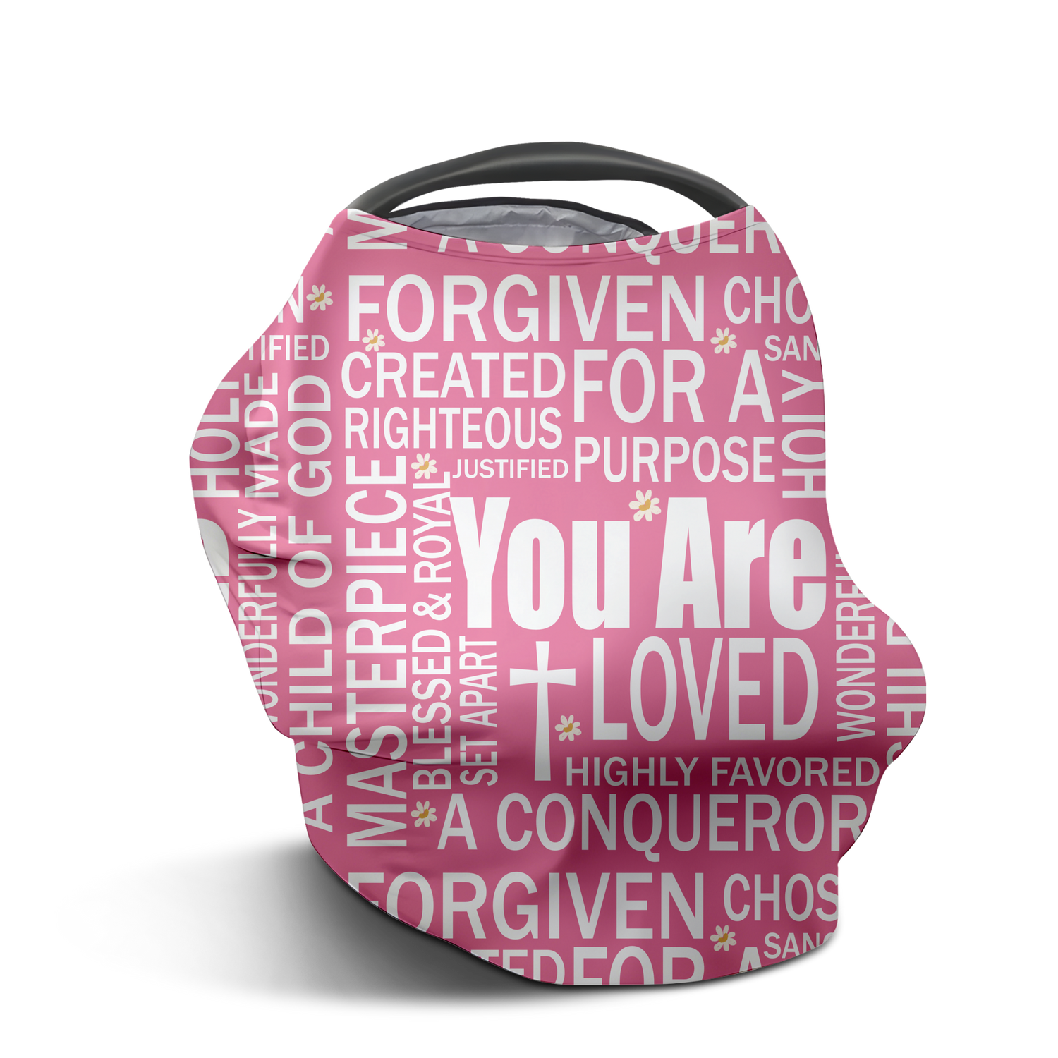 Christian Affirmations Car Seat Cover (A065) (Pink)