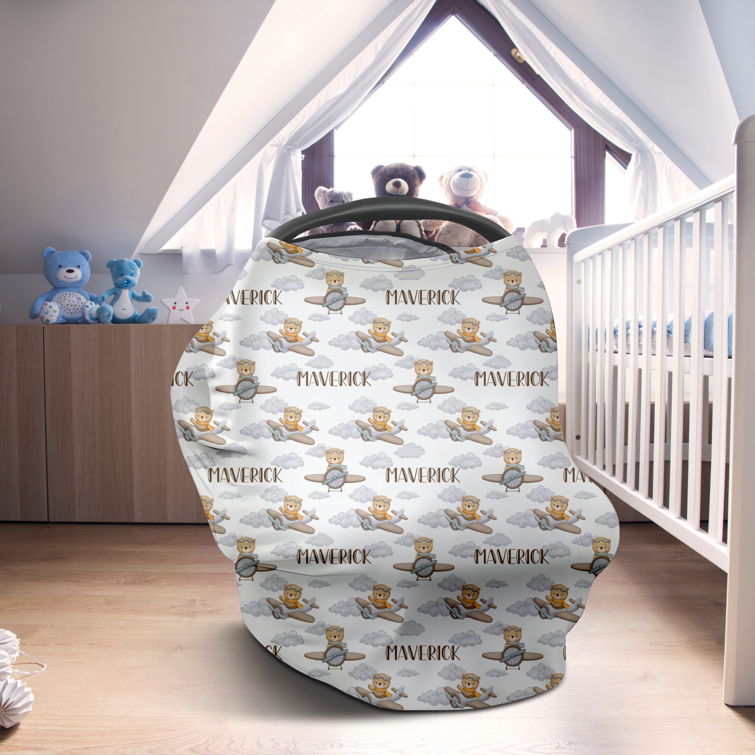 Up, Up &  Away Car Seat Cover (A154)