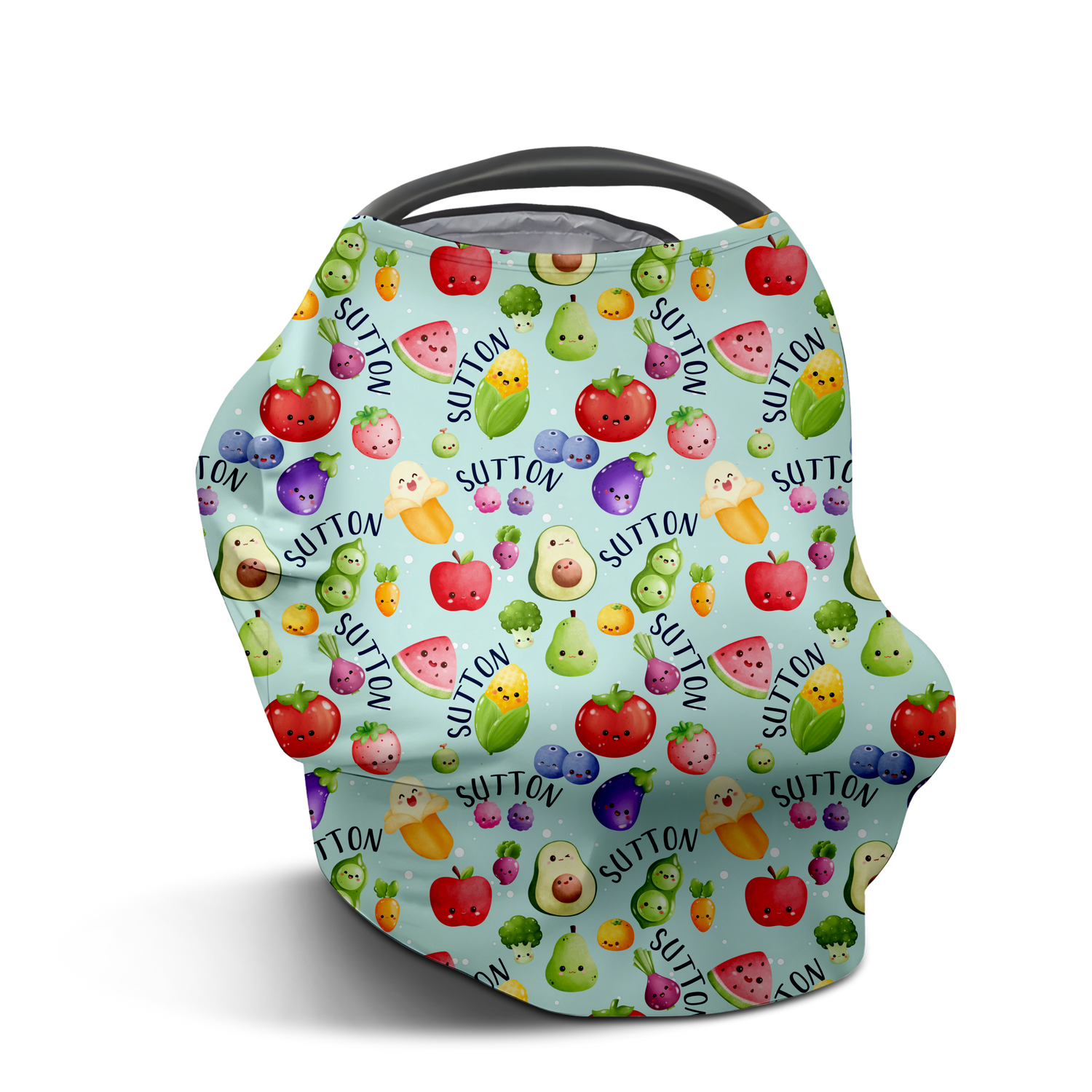 Kawaii Fruits & Veggies Car Seat Cover (A174)