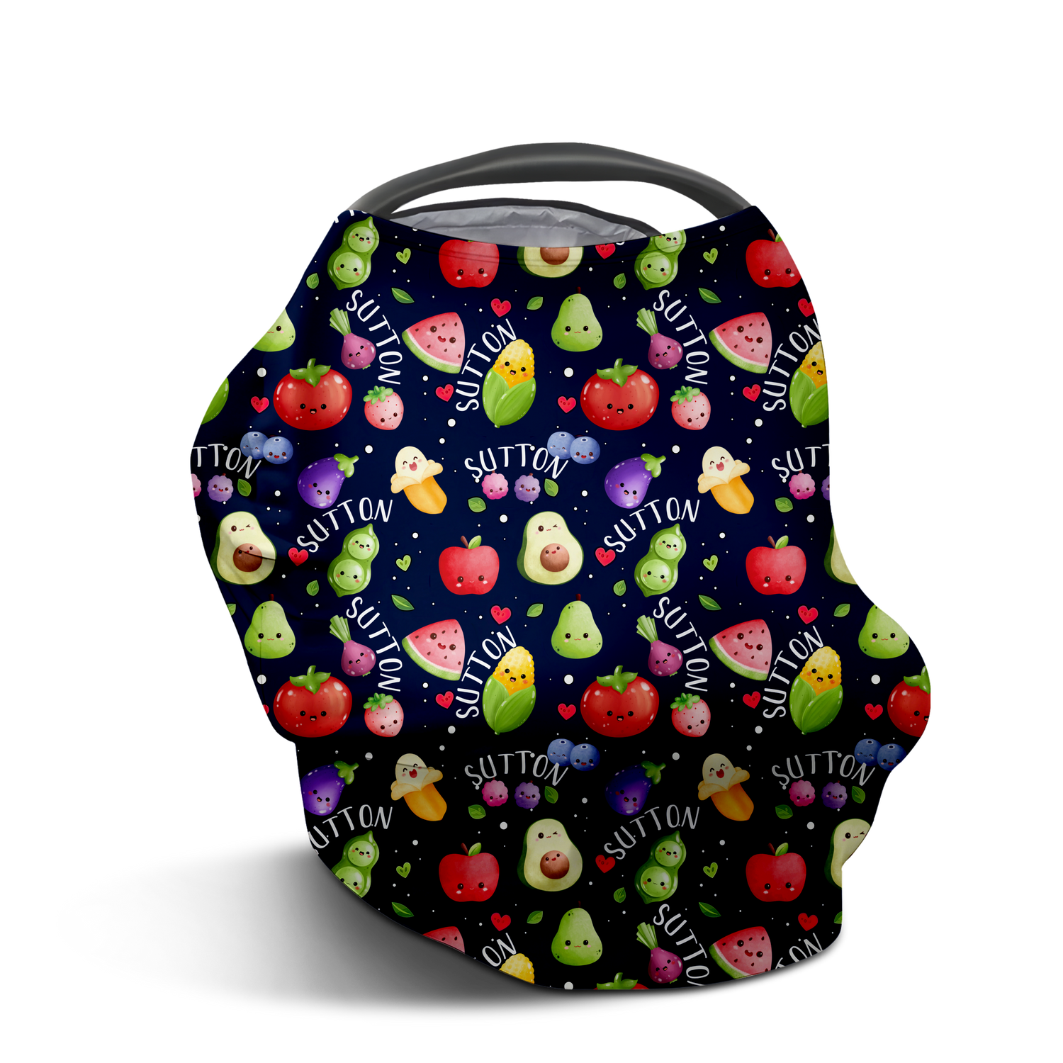 Kawaii Fruits & Veggies Car Seat Cover (A174)