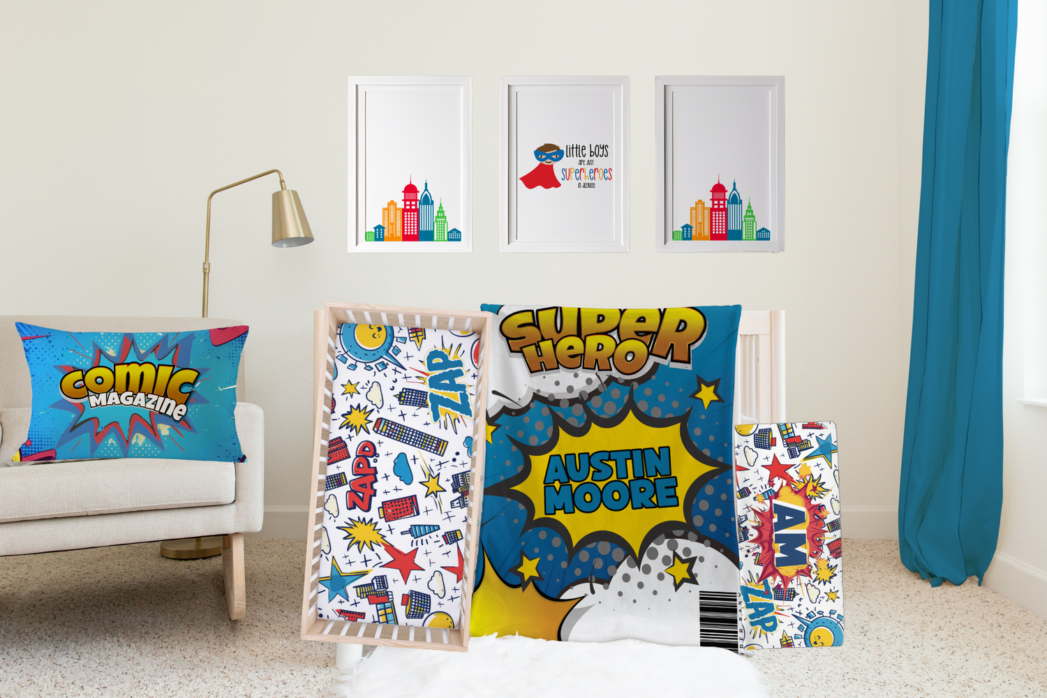 Comic Book Bedding Set (N054)