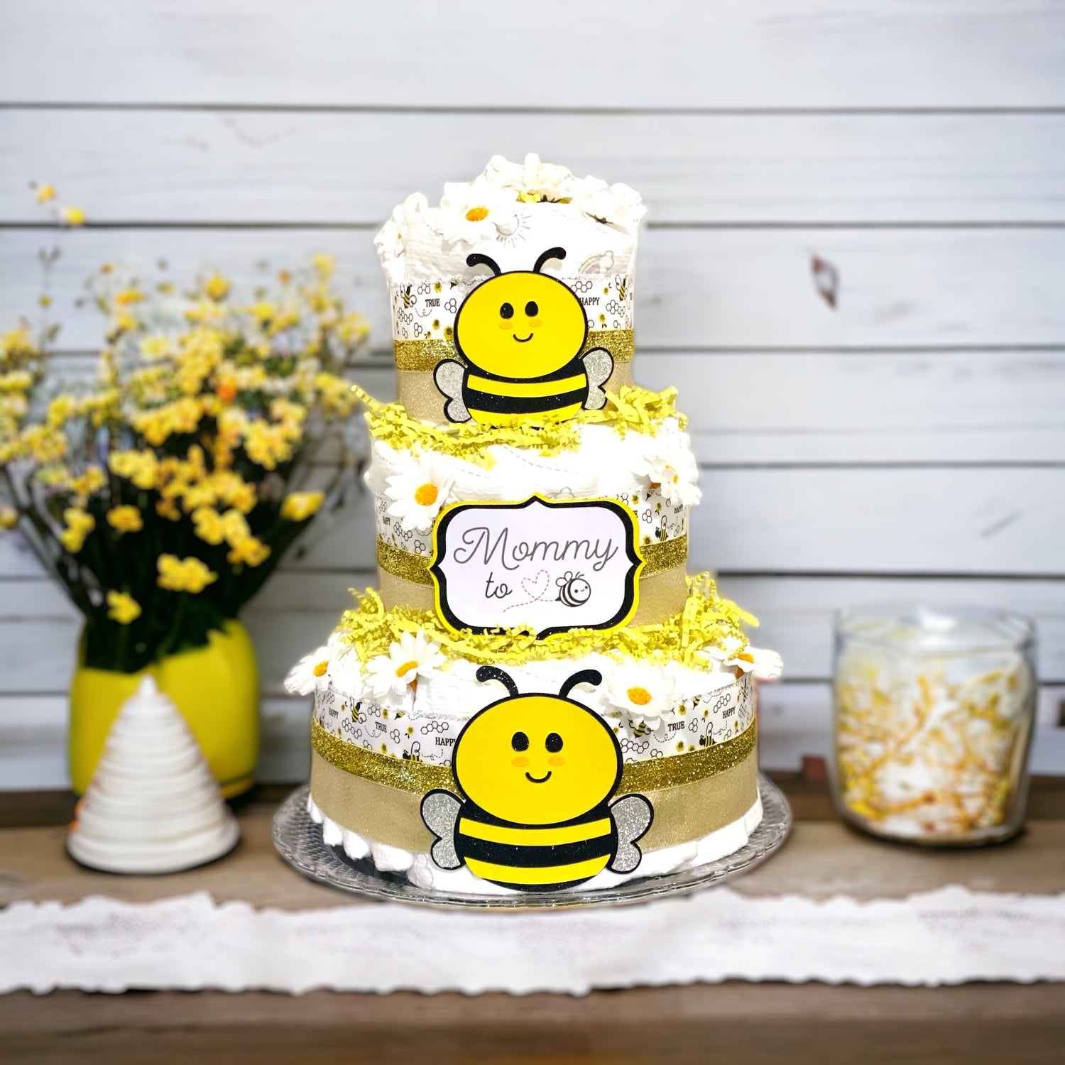 Mommy to Bee Diaper Cake