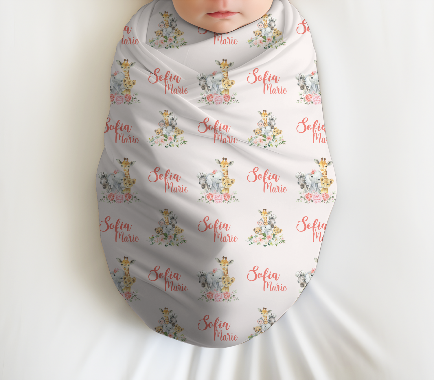 Floral Safari Swaddle Set (B109)