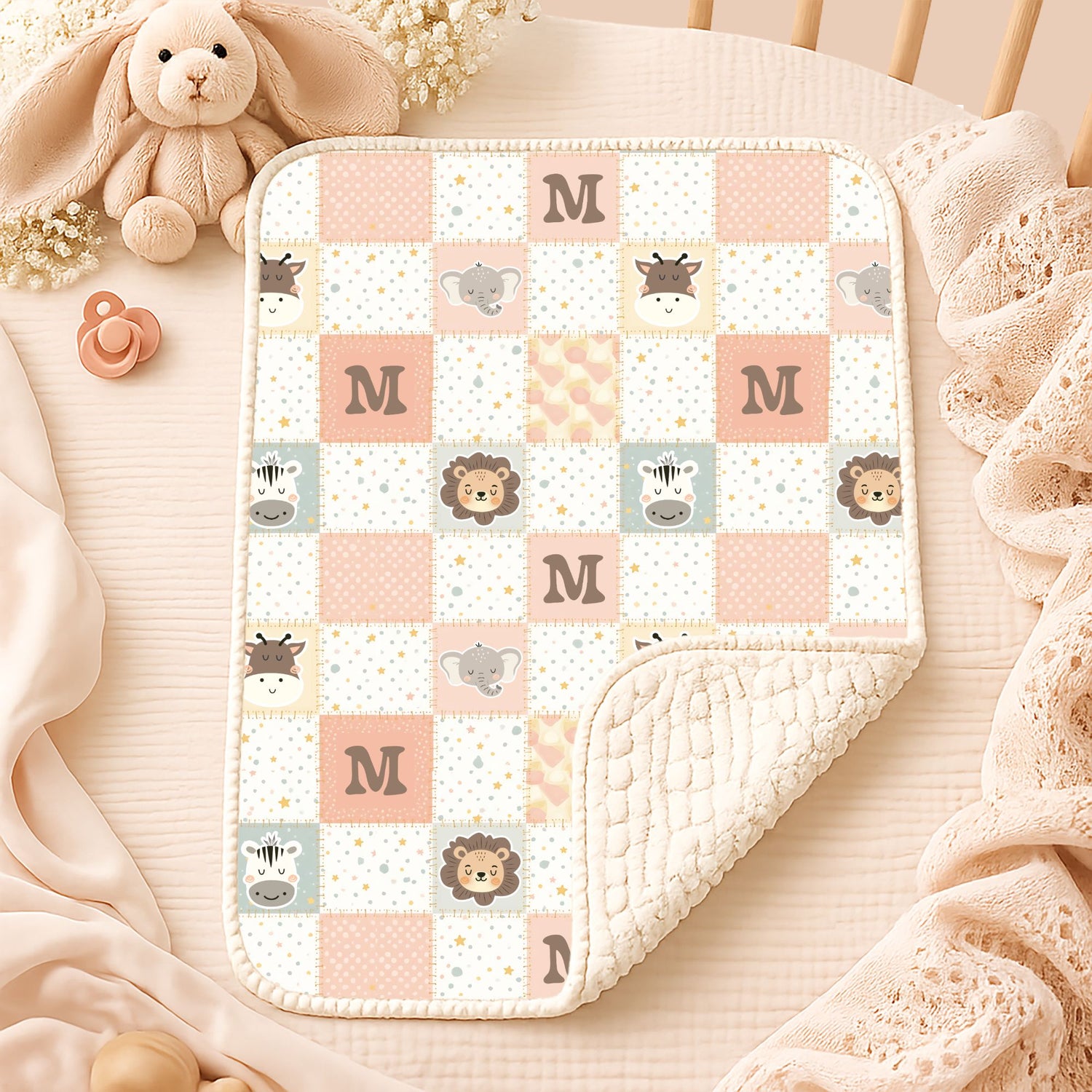 Sweet Jungle Dreams Blanket (Pink)(B306)