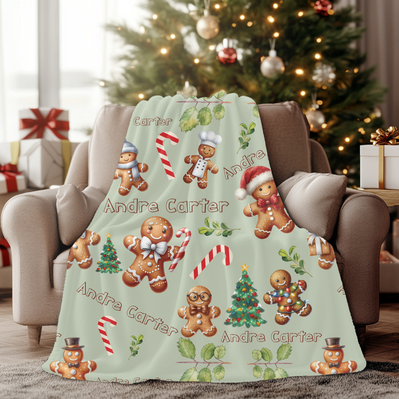 Gingerbread Man Blanket (B038)