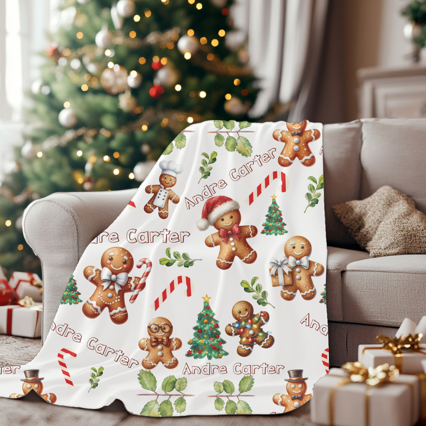 Gingerbread Man Blanket (B038)