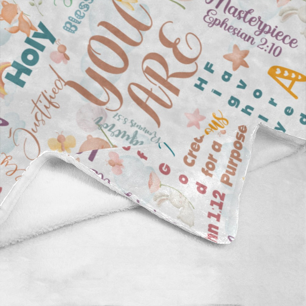 Dreamy Woodland Scripture Affirmations Blanket (B158)