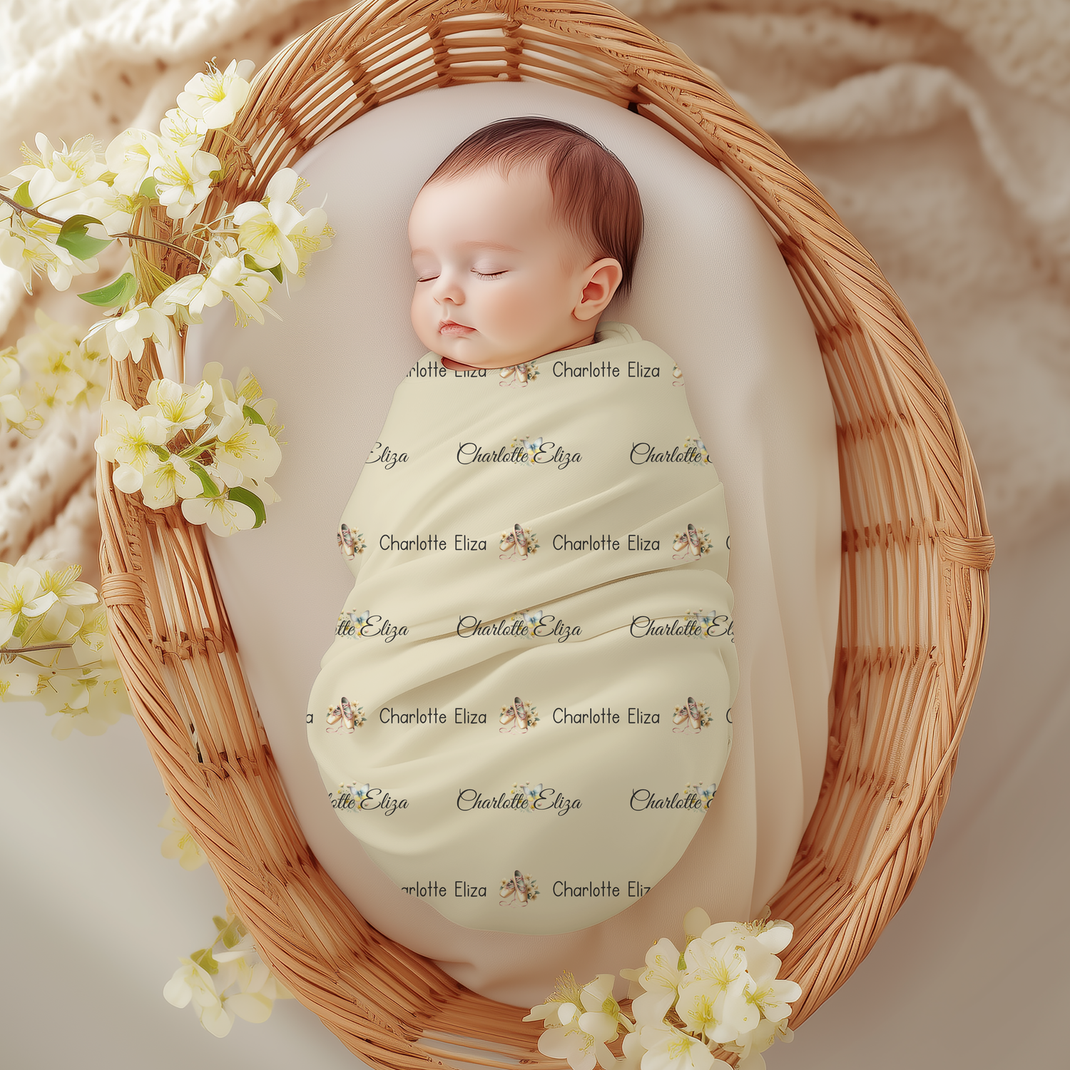 Ballerina Swaddle Set (B081) (Yellow)