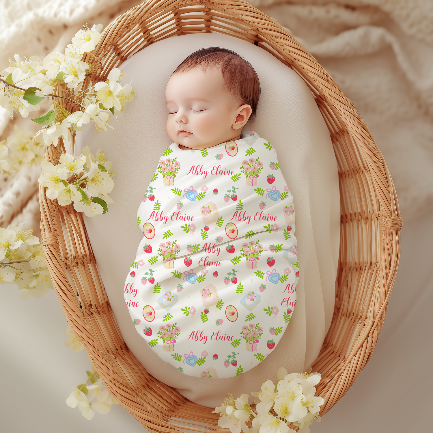 Abby Elaine's Coquette Picnic Swaddle Set (B133)
