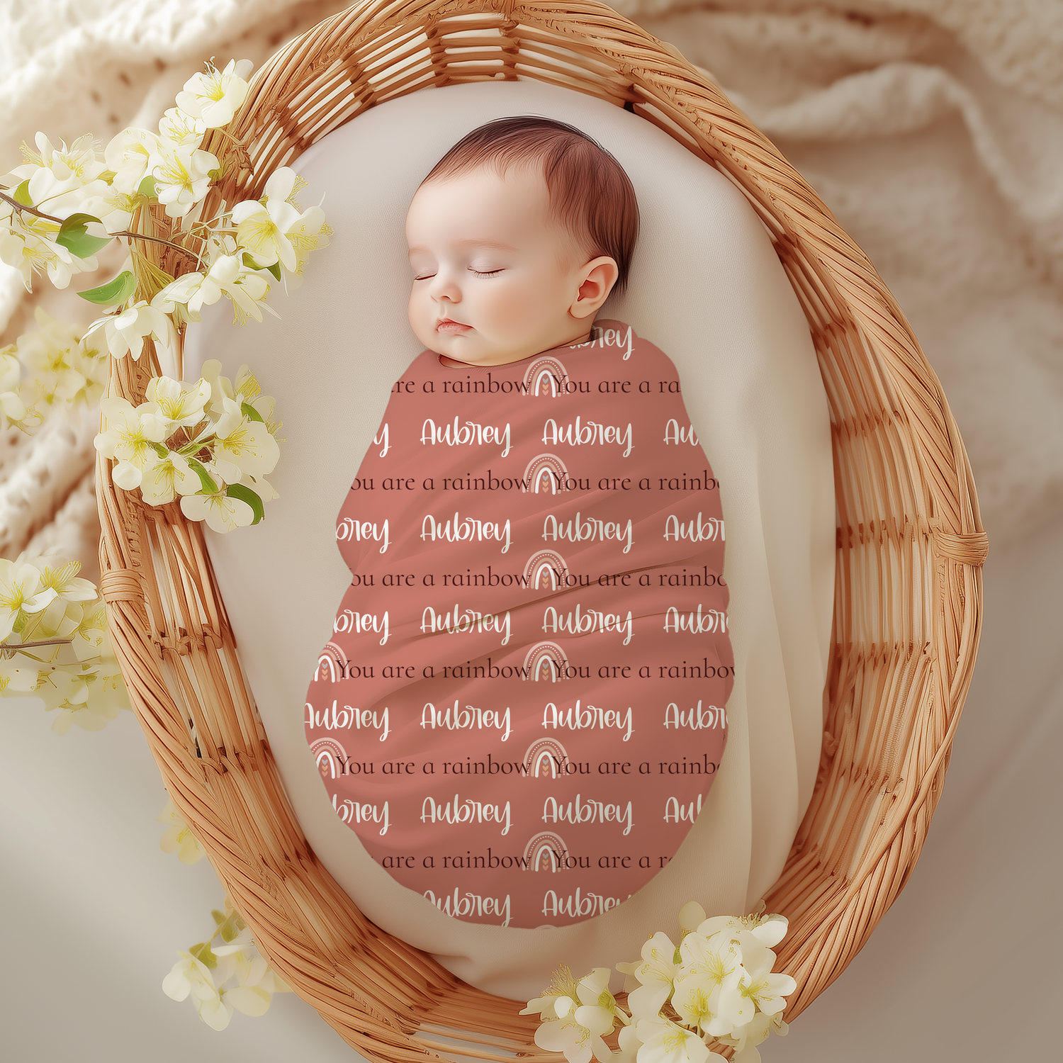 Hearts and Rainbows Swaddle Set (B026)