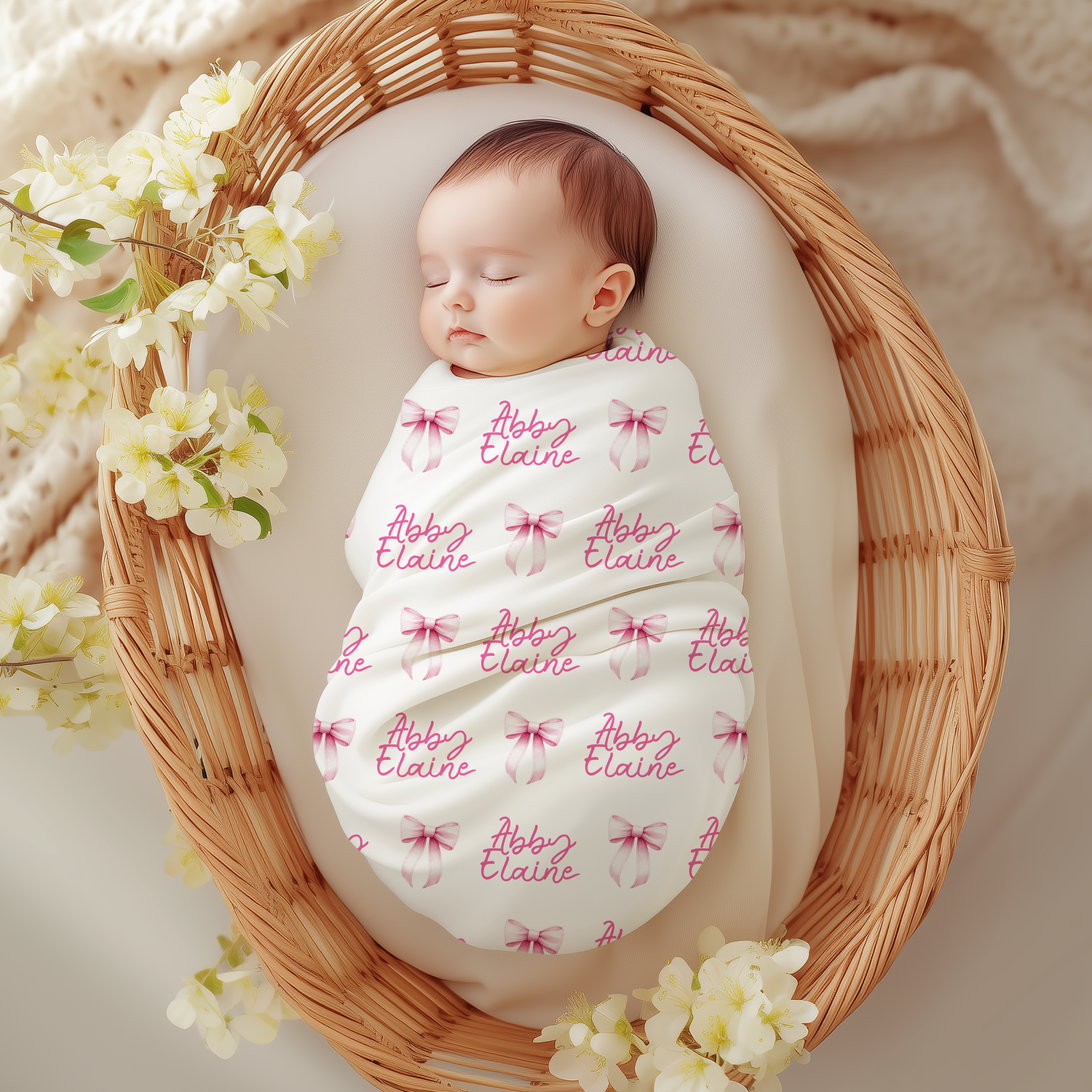 Abby Elaine's Ribbon Craze Swaddle Set (B129)