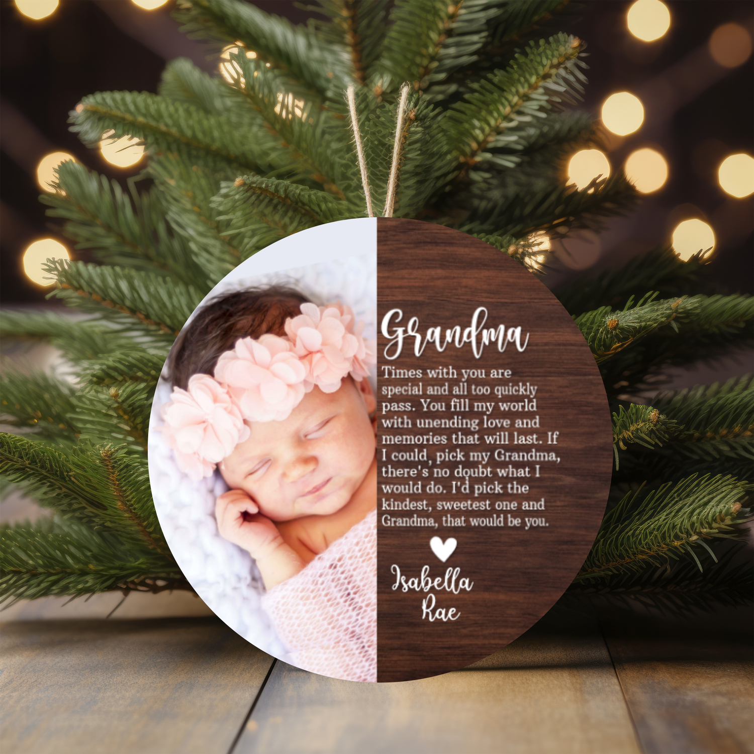 From Baby to Grandma Christmas Ornament (A022)