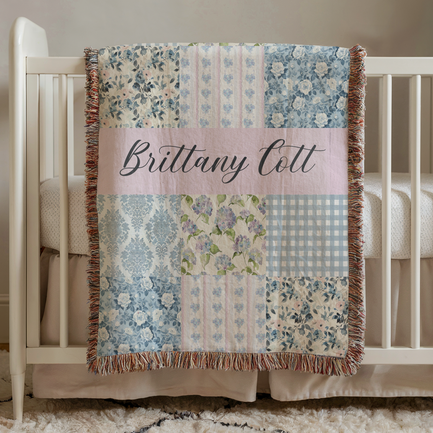 Grandmillennial Garden Blanket (B185)