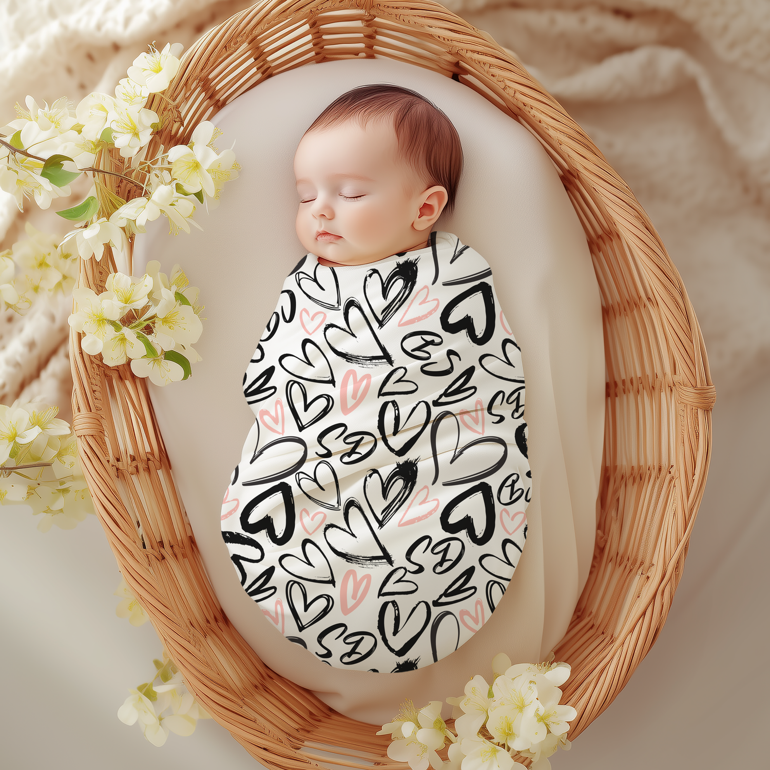 Hearts of Love Swaddle Set (B262)