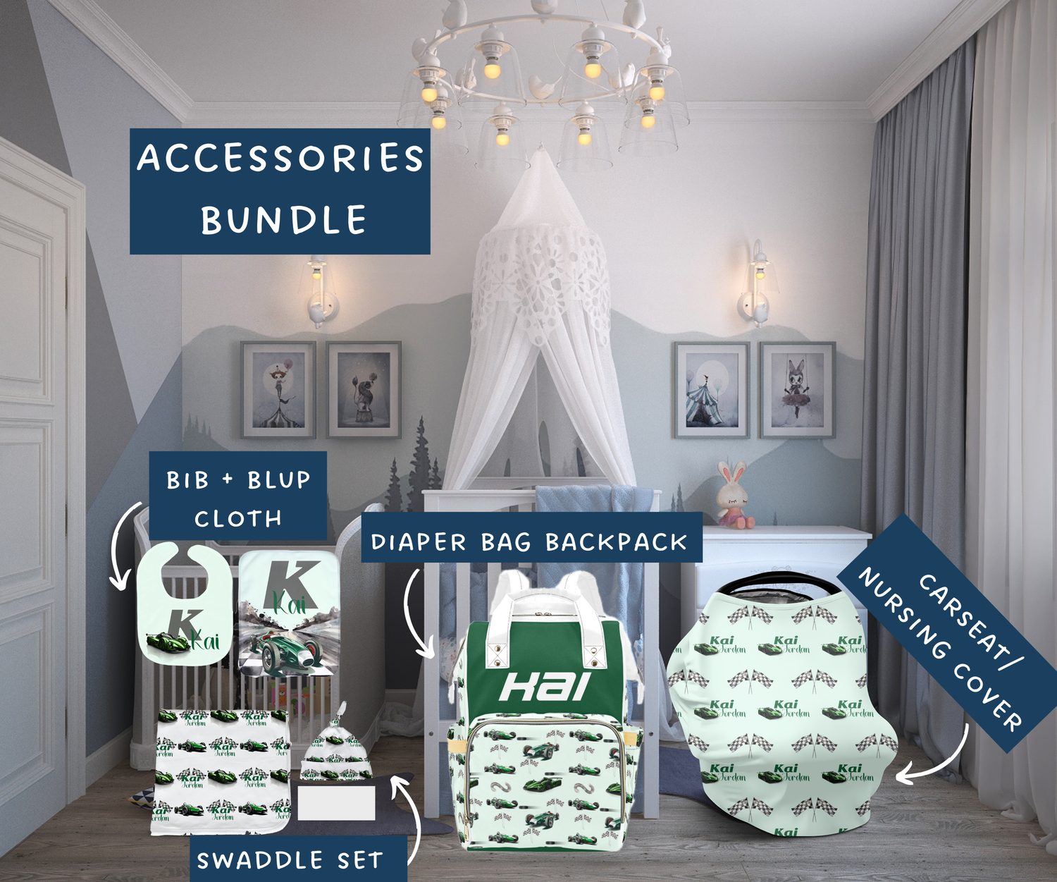 Little Racer Accessories Set (Green)(Bun011)