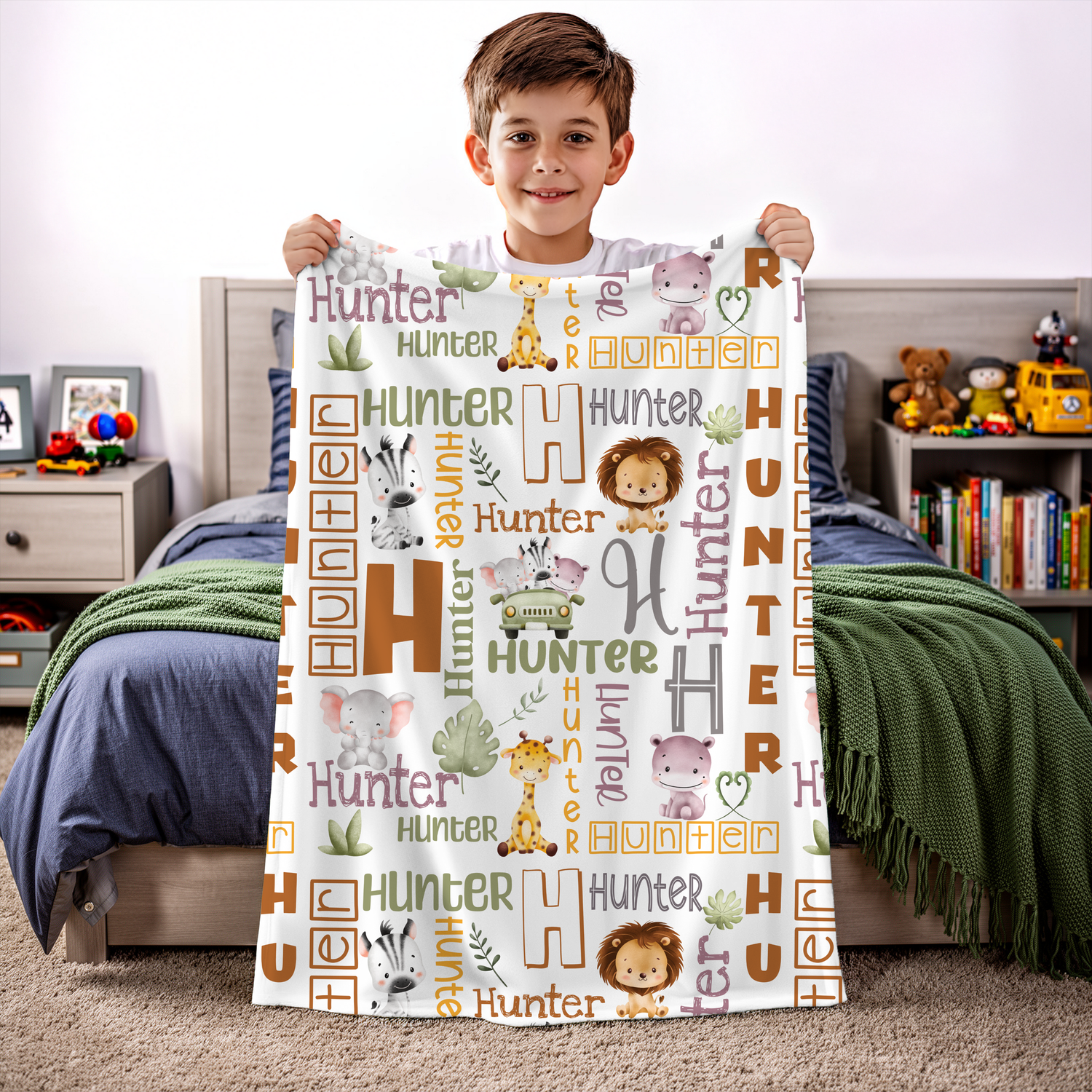 Safari Name Blanket (B107)