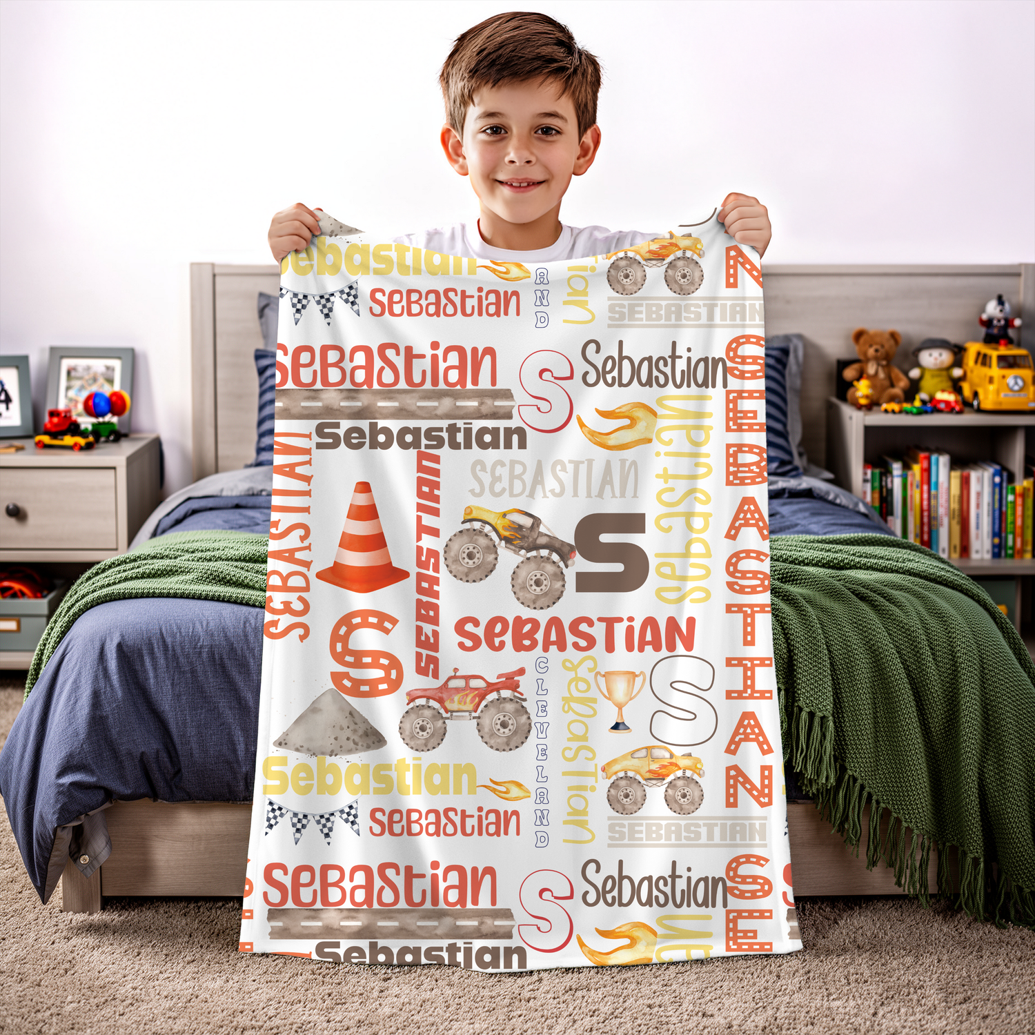 Monster Truck Blanket (B138)