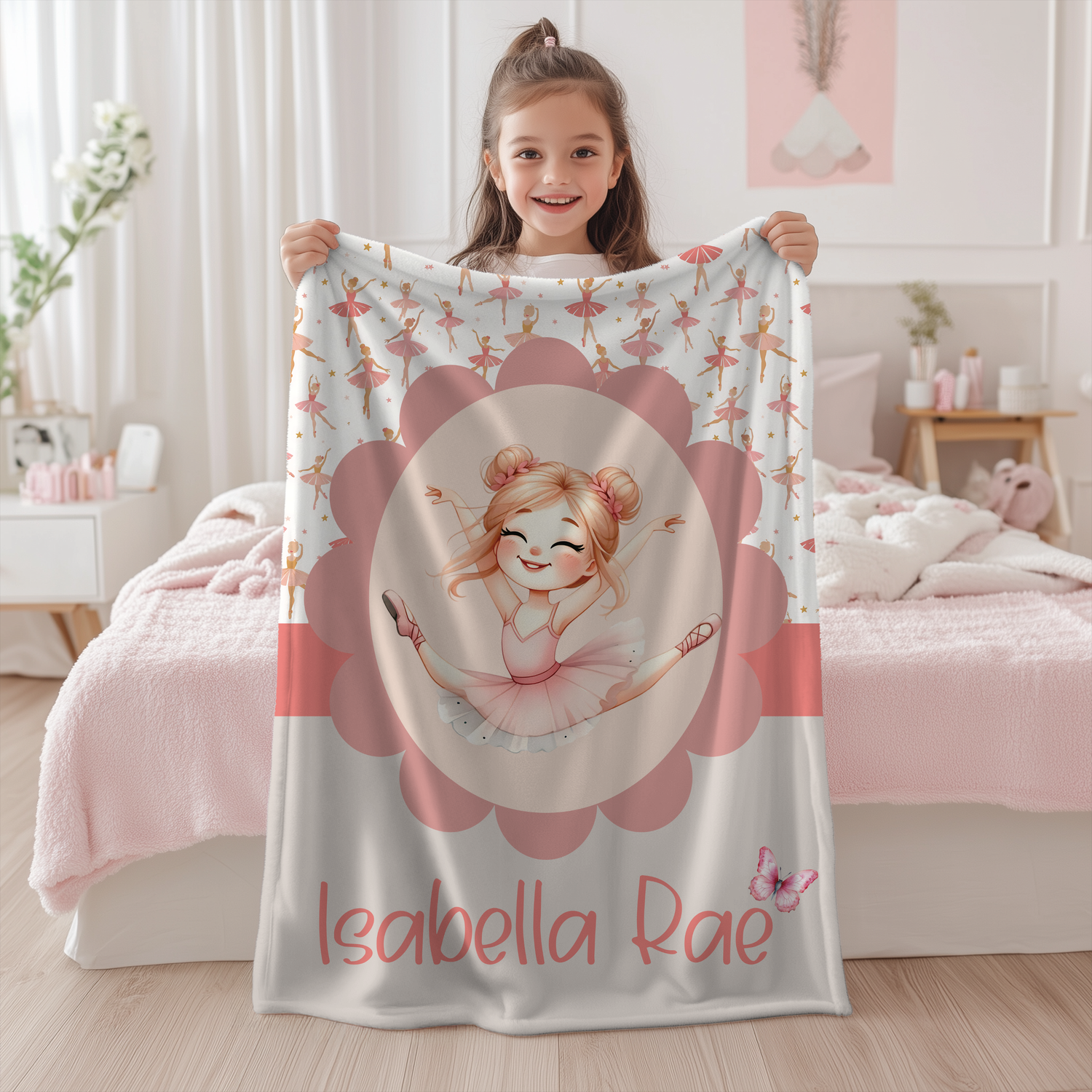 Pink Palooza Ballerina Blanket (B069)