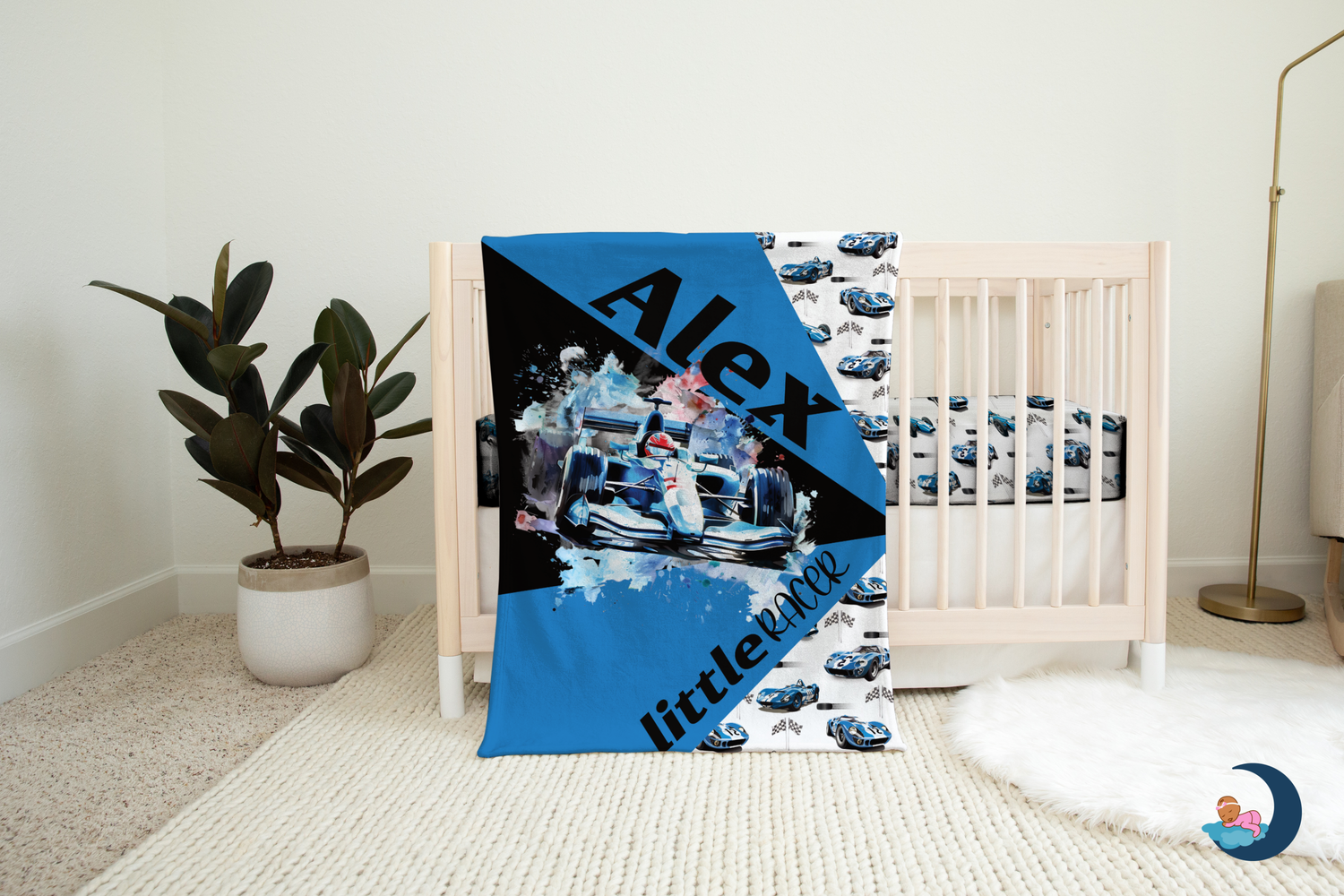 Little Racers Blanket (Blue) (B062)