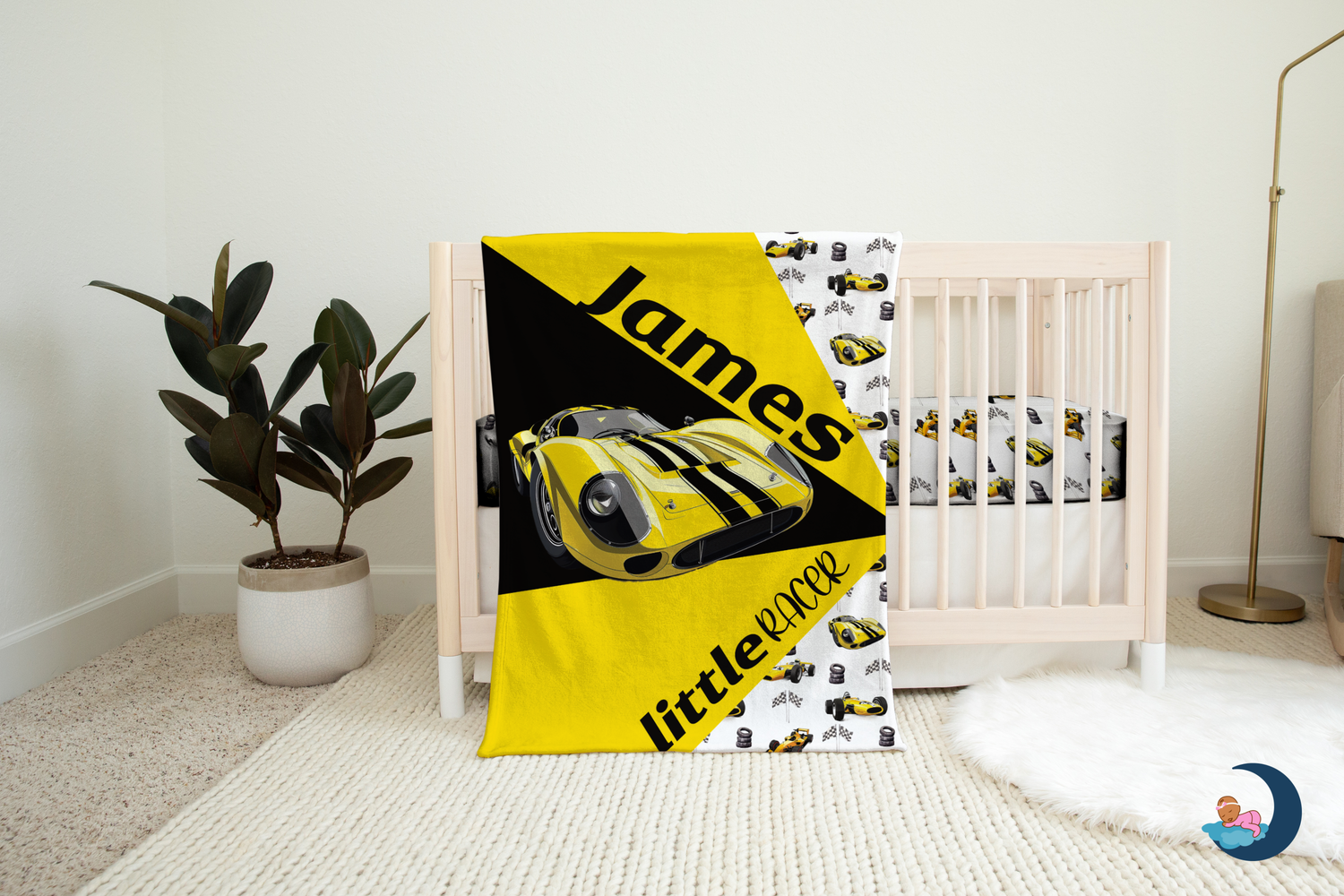 Little Racers Blanket (Yellow) (B061)