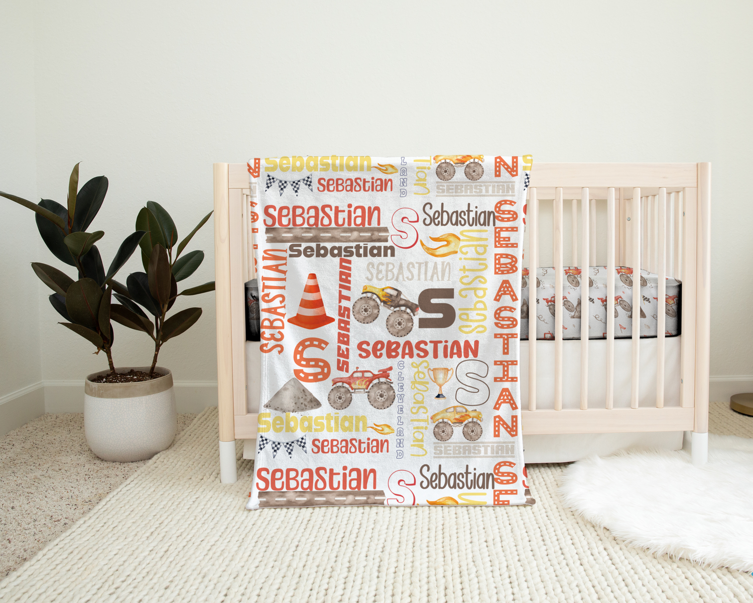 Monster Truck Blanket (B138)