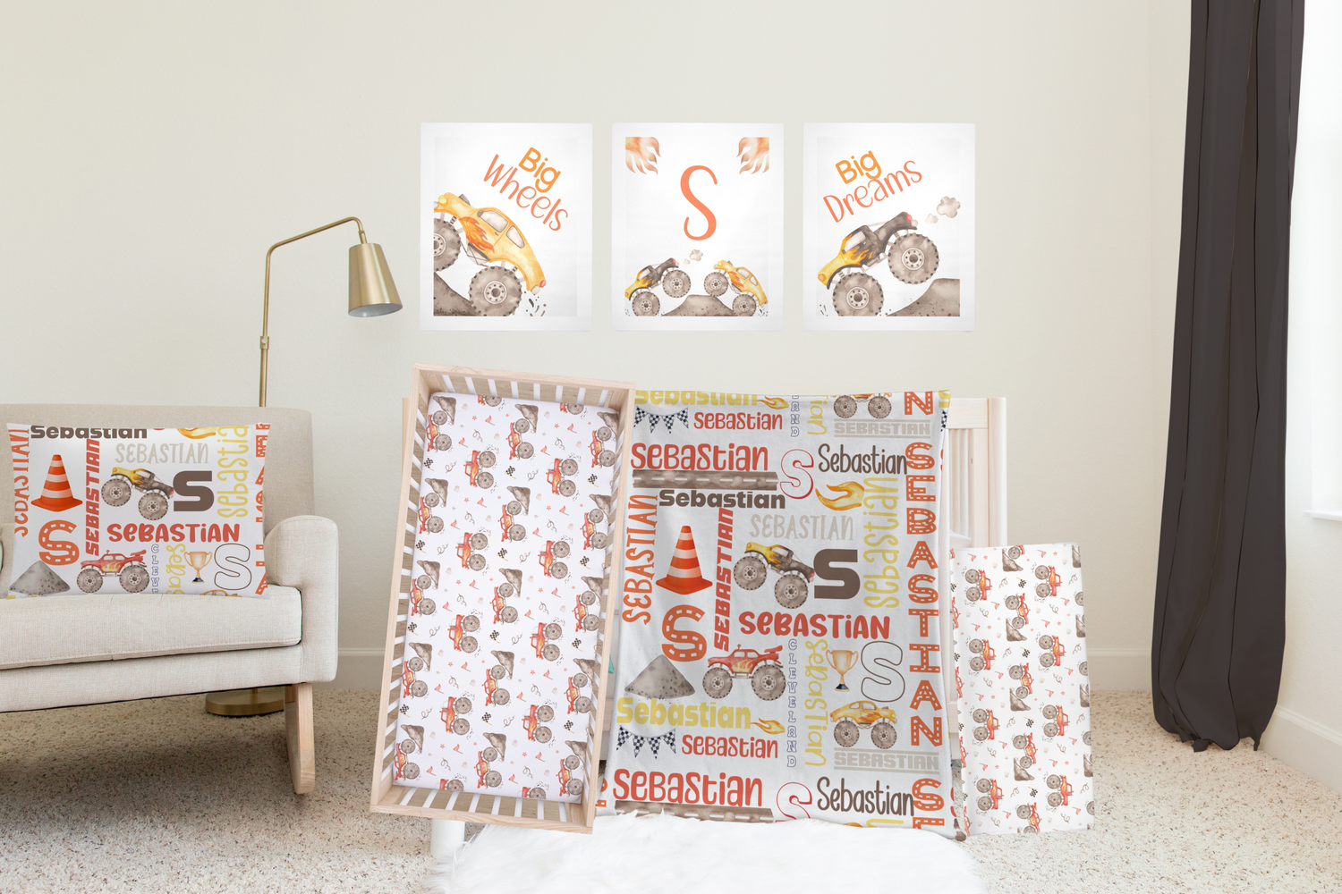 Monster Truck Bedding Set (N043)