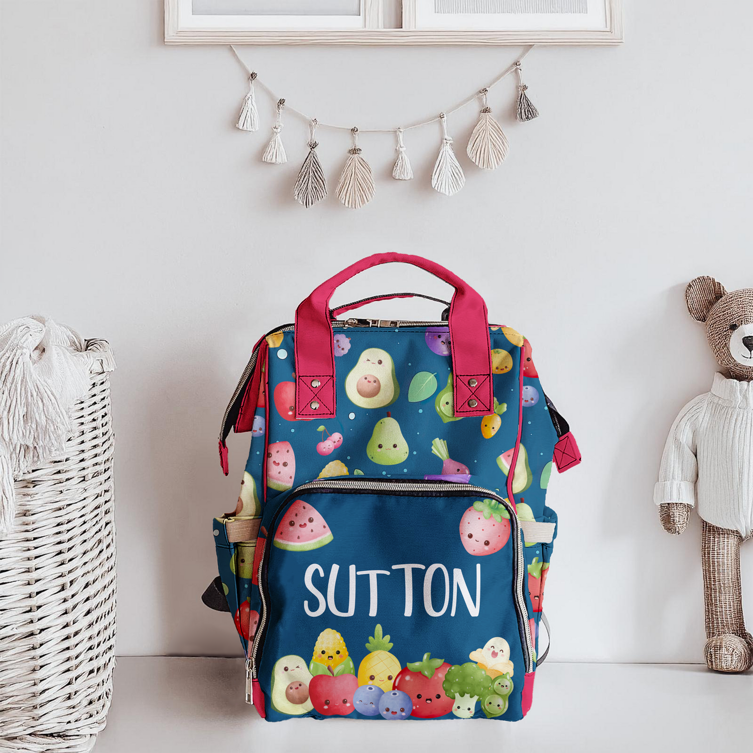 Kawaii Fruits 'n Veggies Diaper Bag (A176)
