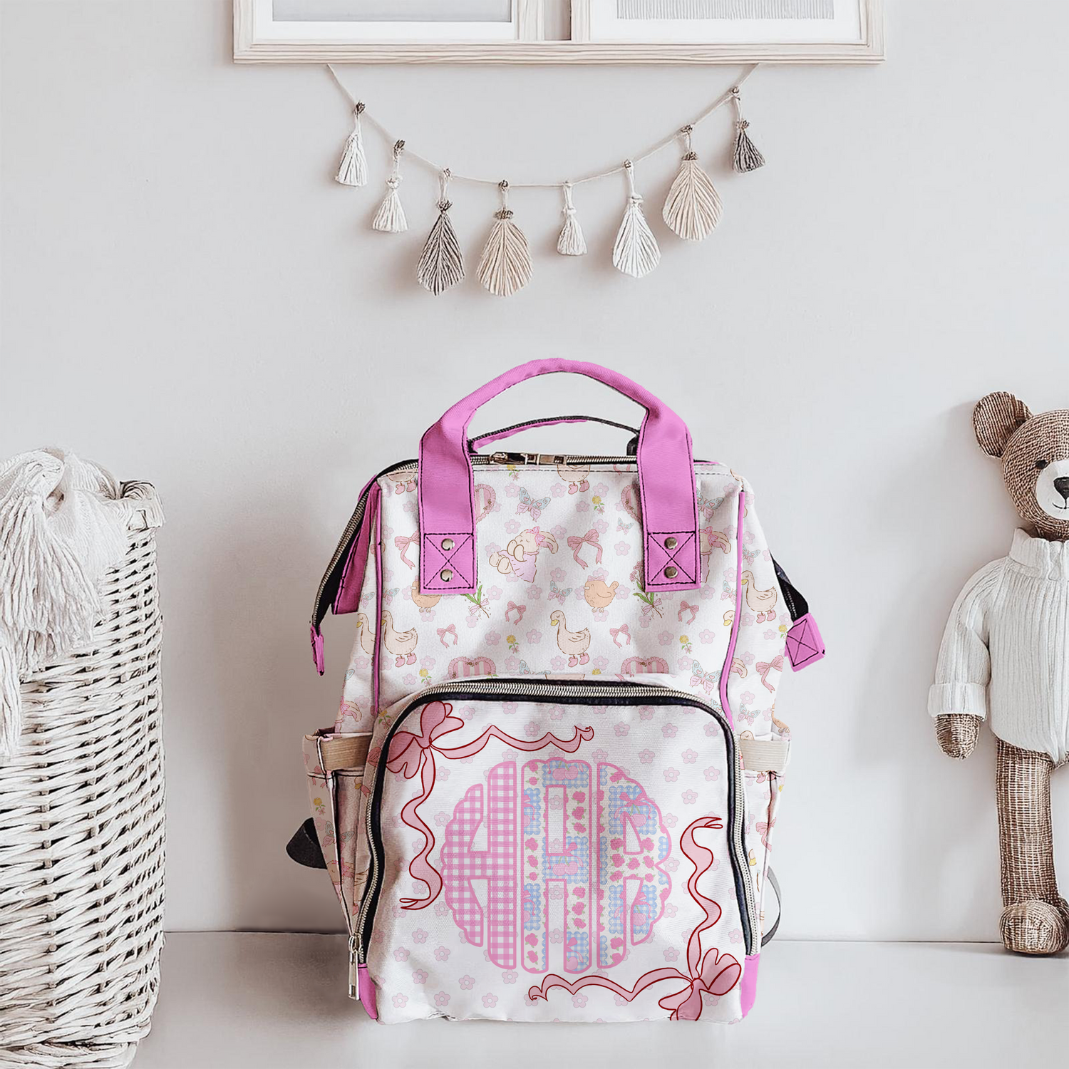 Silly Goose: Kawaii Coquette Friends Diaper Bag (A167)