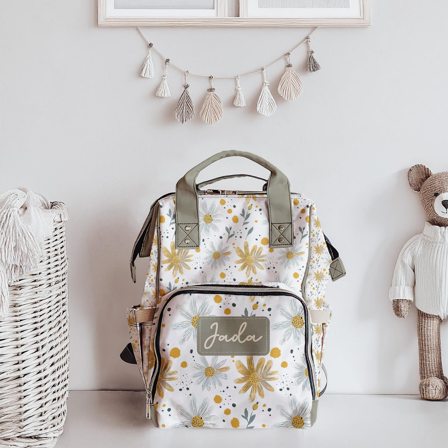Cottagecore Wildflower Garden Diaper Bag (A163)