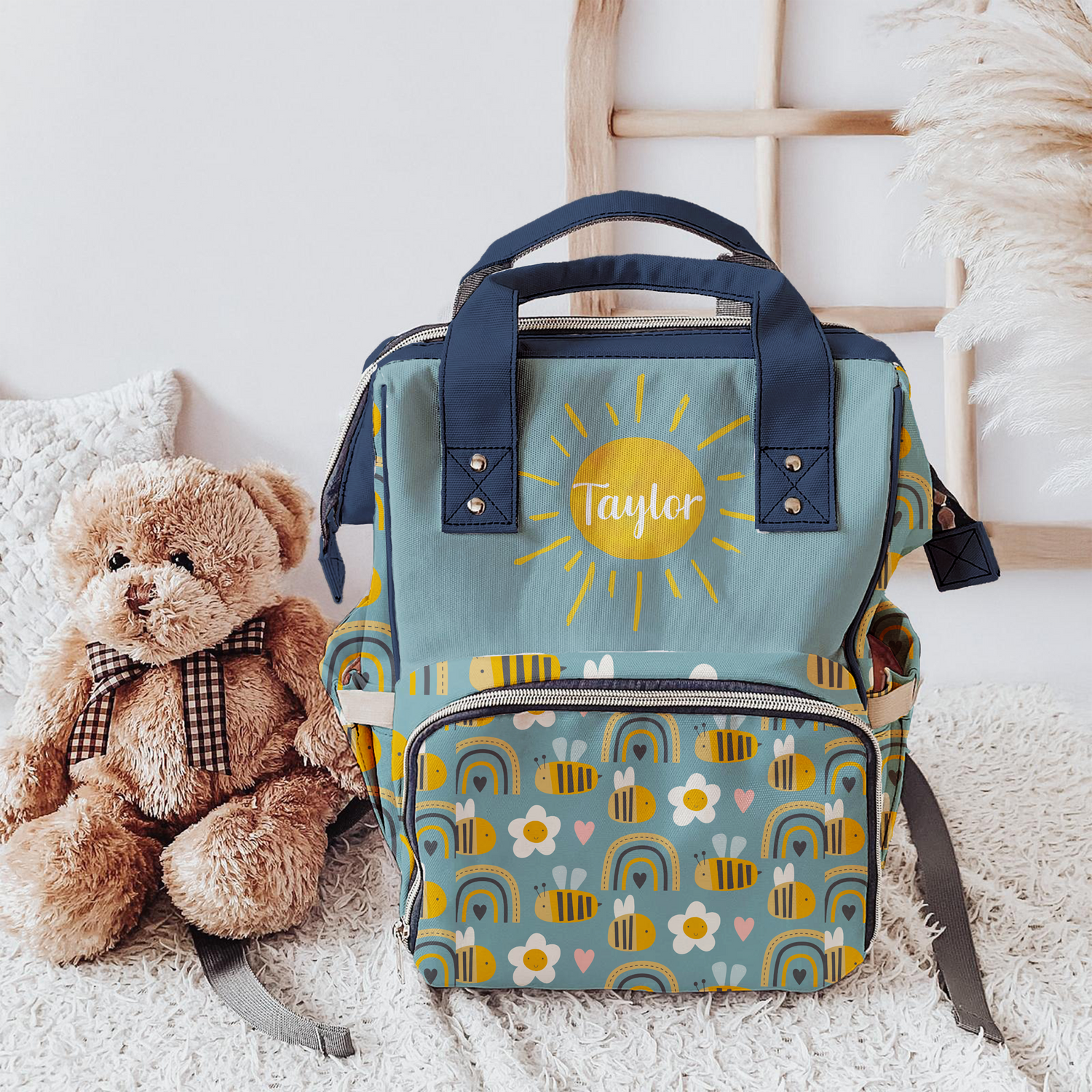 Bees & Sunshine Diaper Bag (A073)