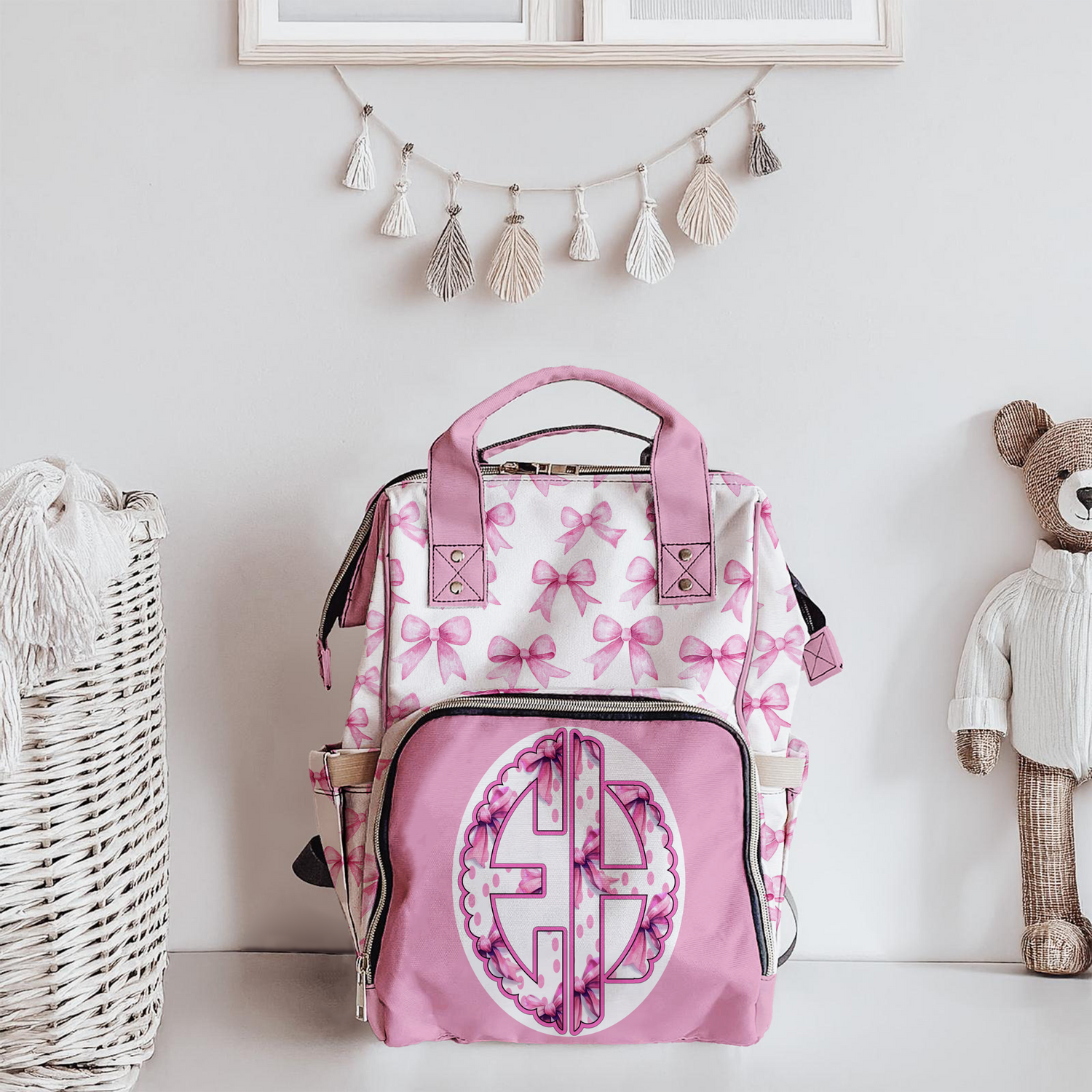 Abby Elaine's Ribbon Craze Diaper Bag (A123)