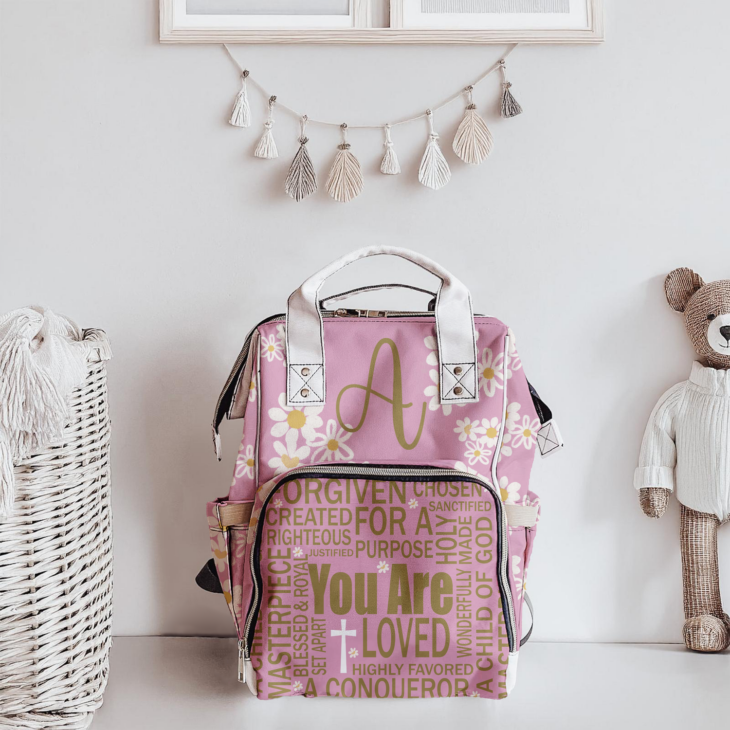 Christian Affirmations Diaper Bag (A066) (Pink)