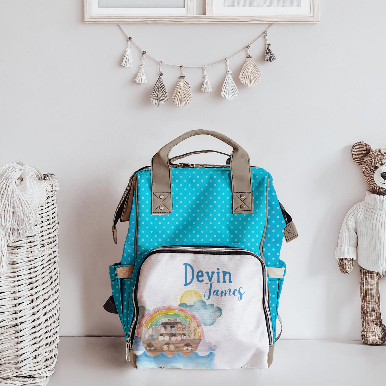 Noah's Ark Diaper Bag (Blue) (A001)