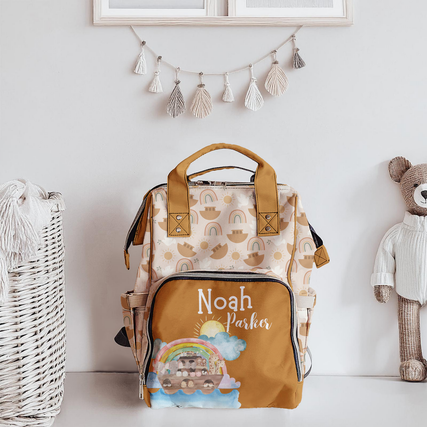 Noah's Ark Diaper Bag (Brown) (A002)
