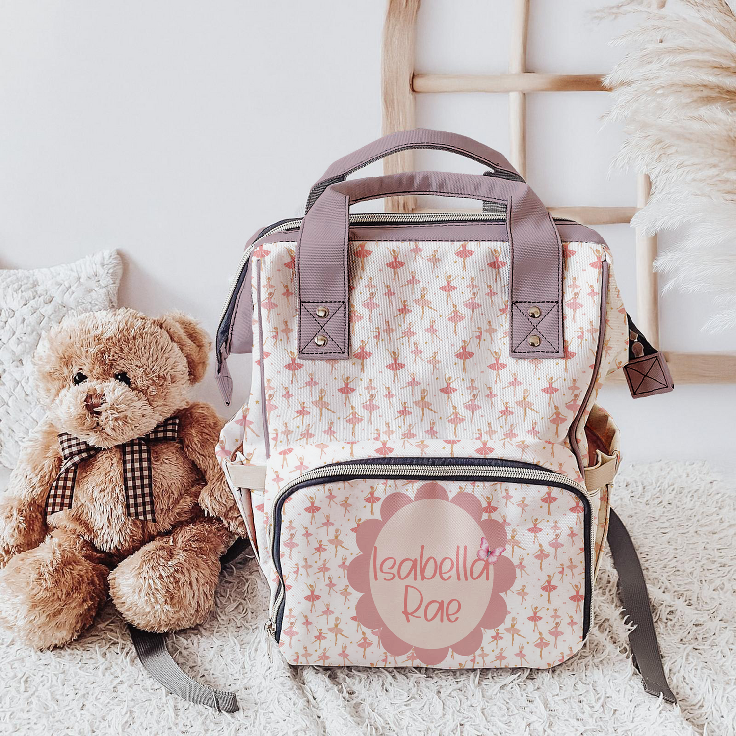Pink Palooza Ballerina Diaper Bag (A048)