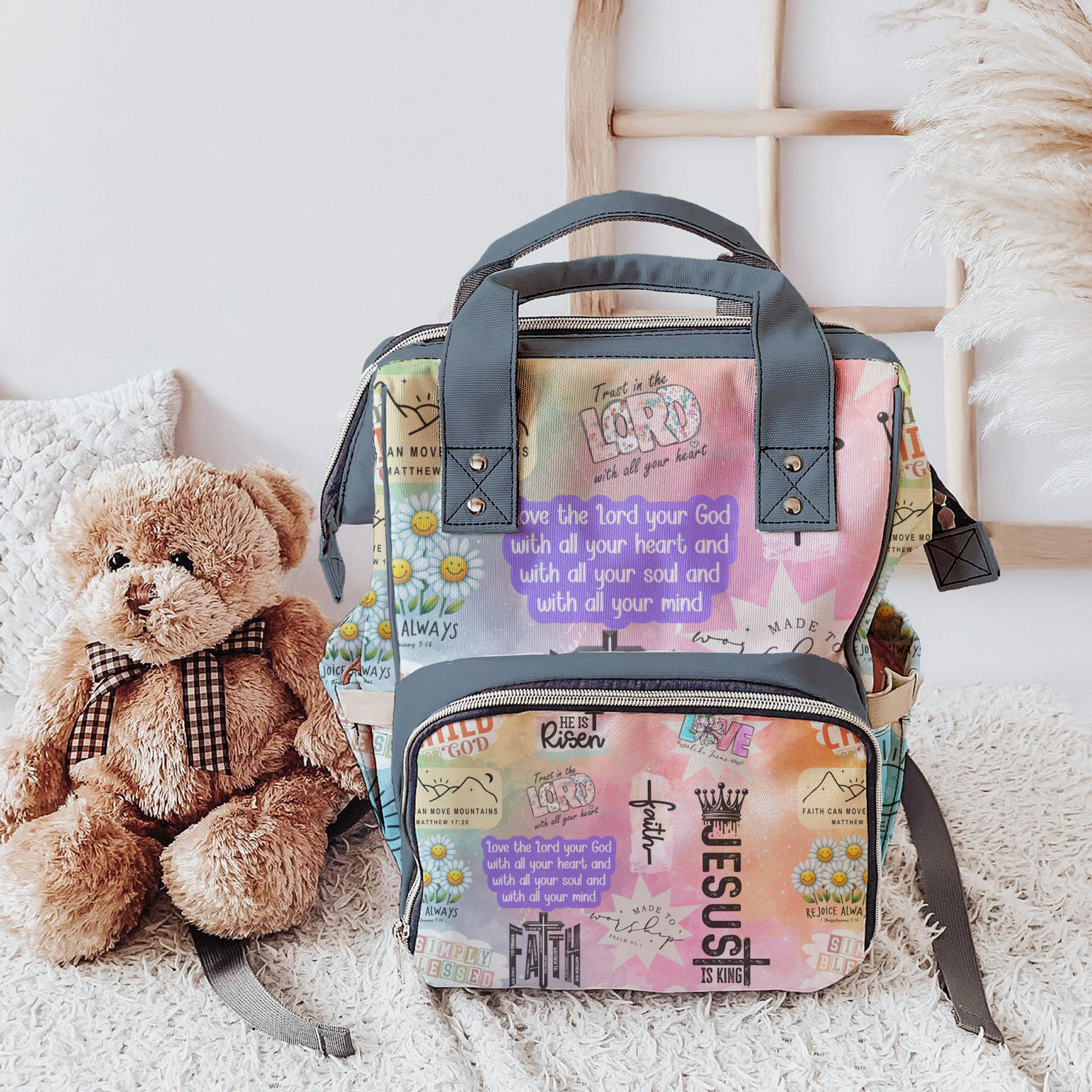Retro Graffiti Christian Diaper Bag (A063)