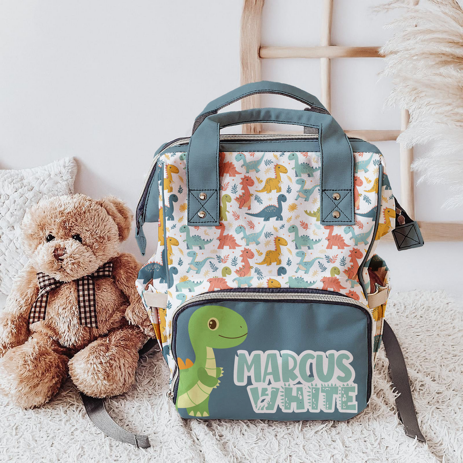 Playful Dino Adventure Diaper Bag (A099)