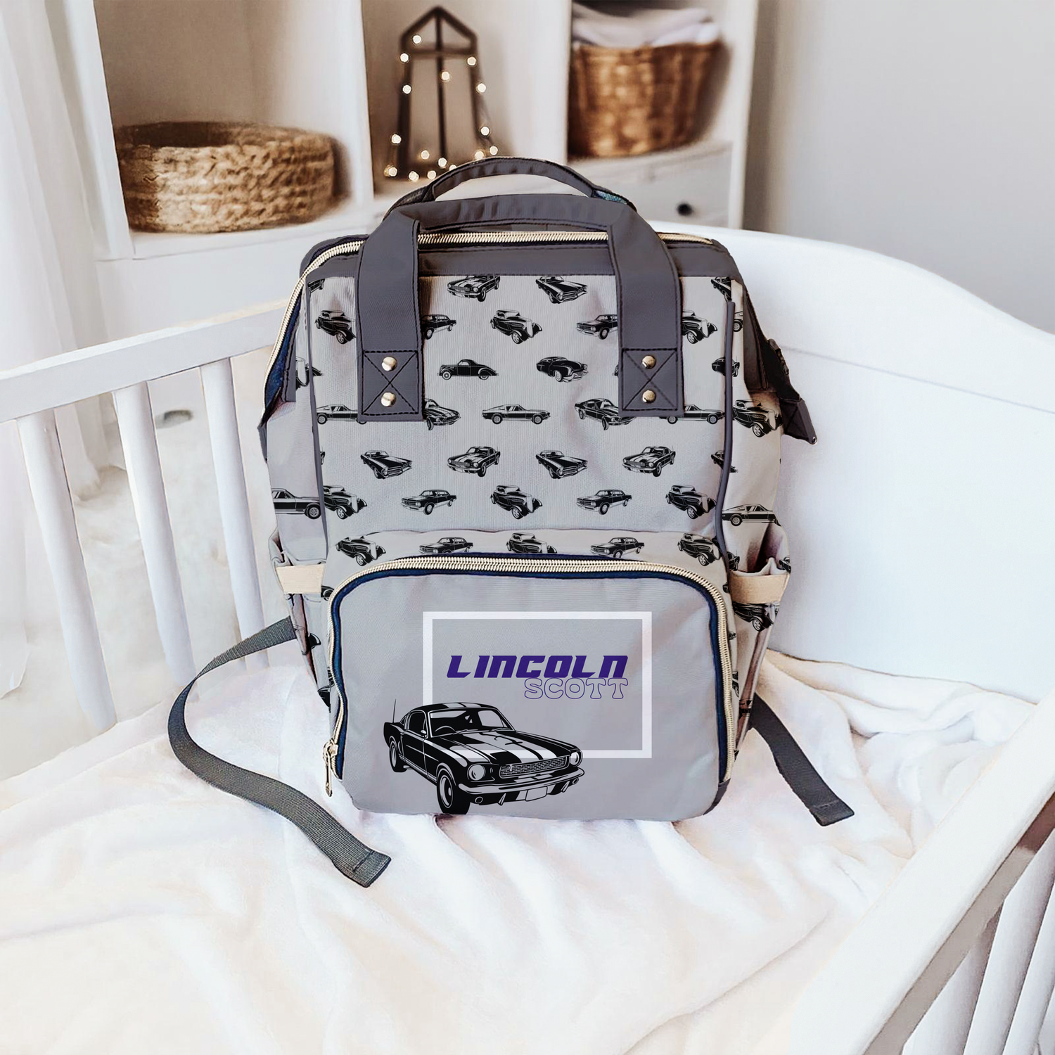 Muscle Cars Diaper Bag (A036)