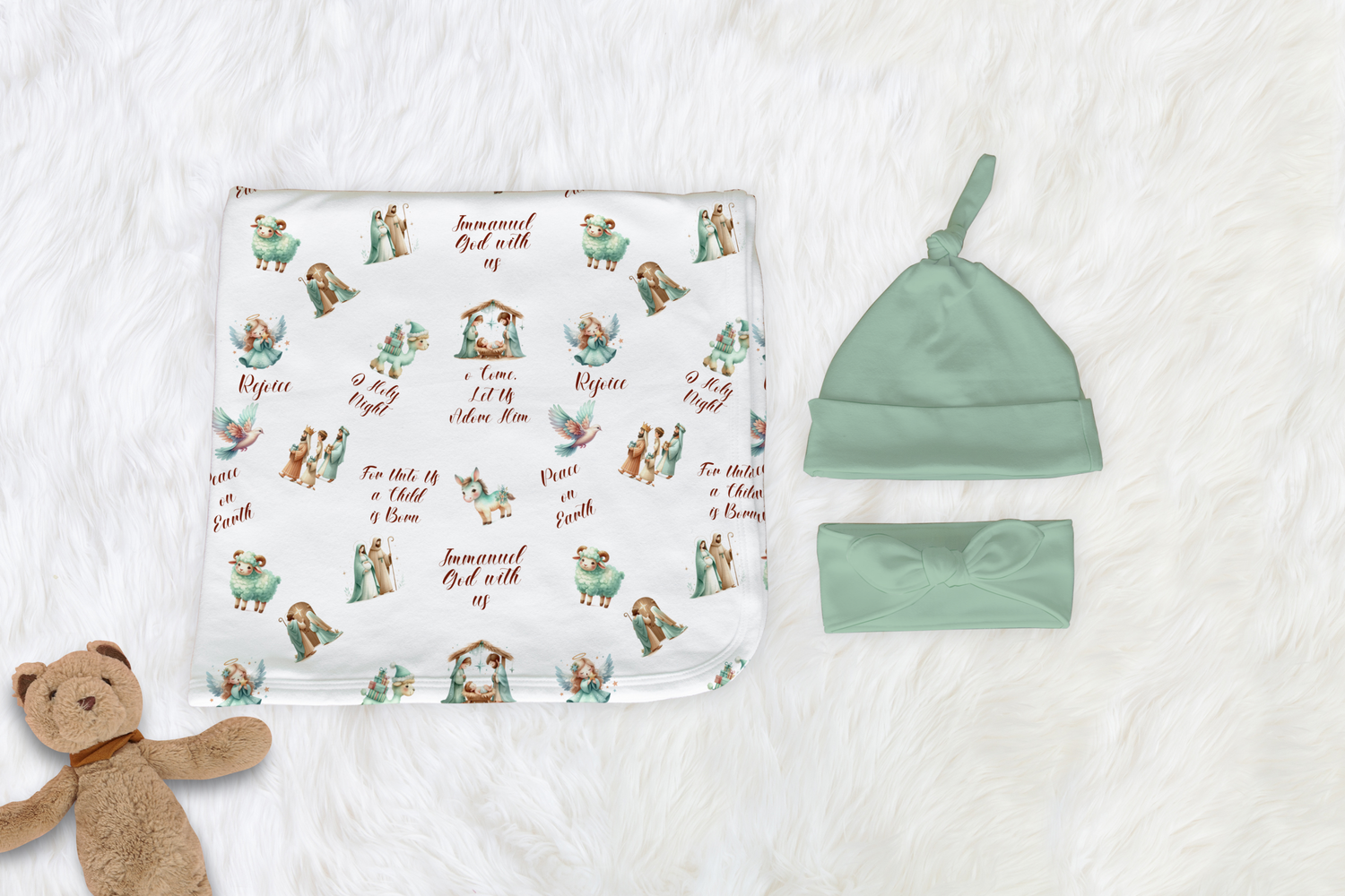 Nativity Scene Swaddle Set (B051)