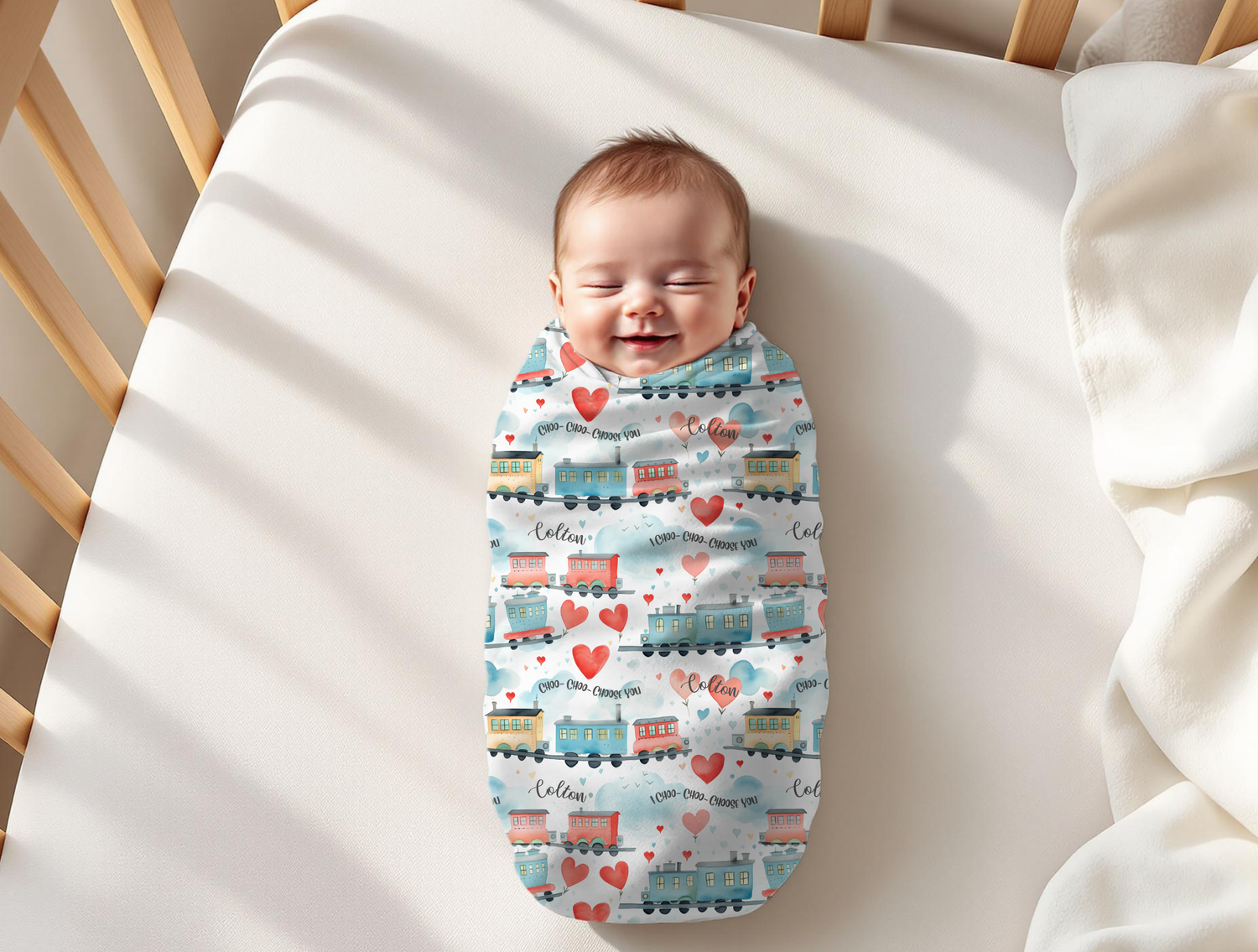 Choo Choo Love Swaddle Set (B264)