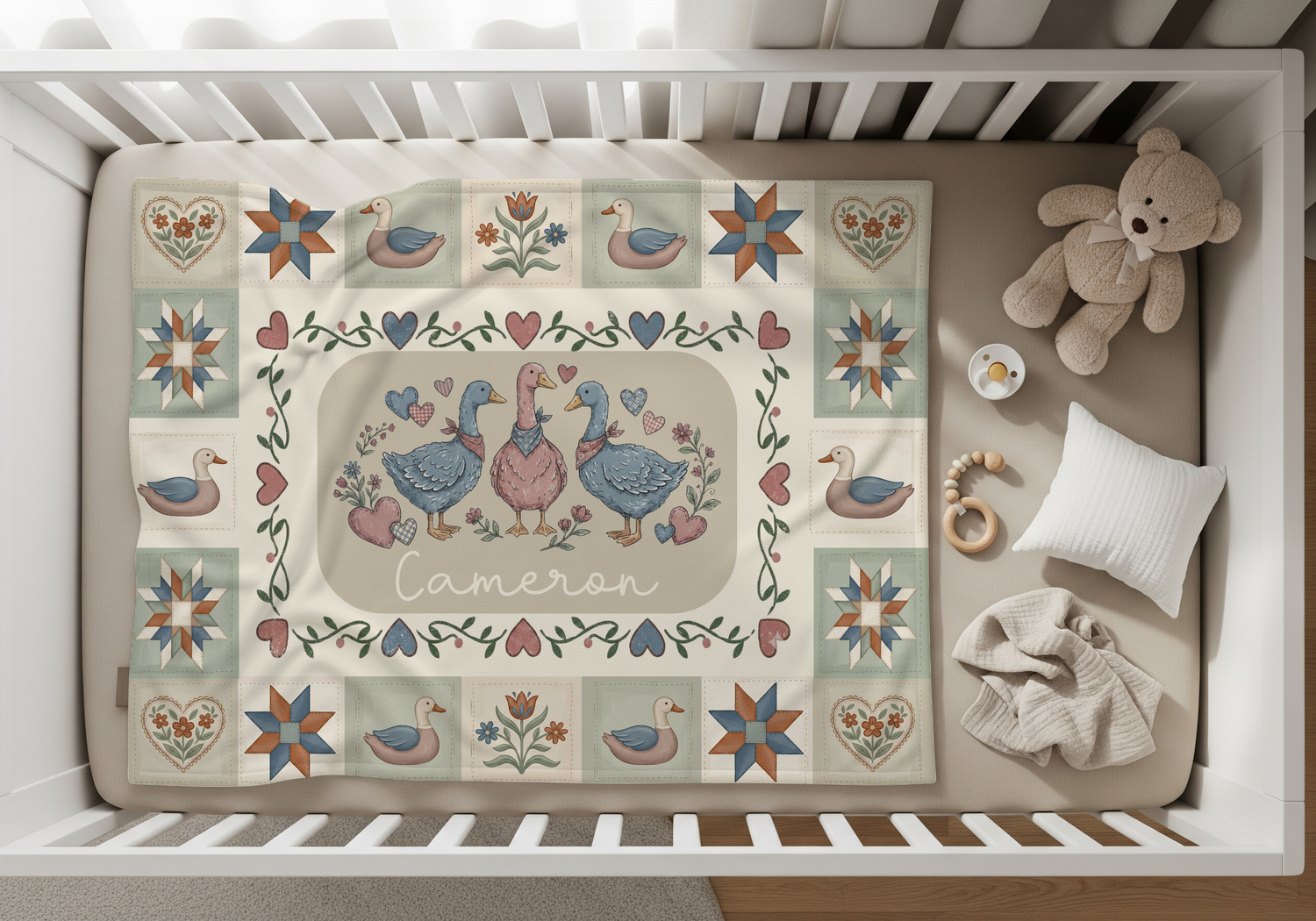 Countryside Flock Blanket (B312)