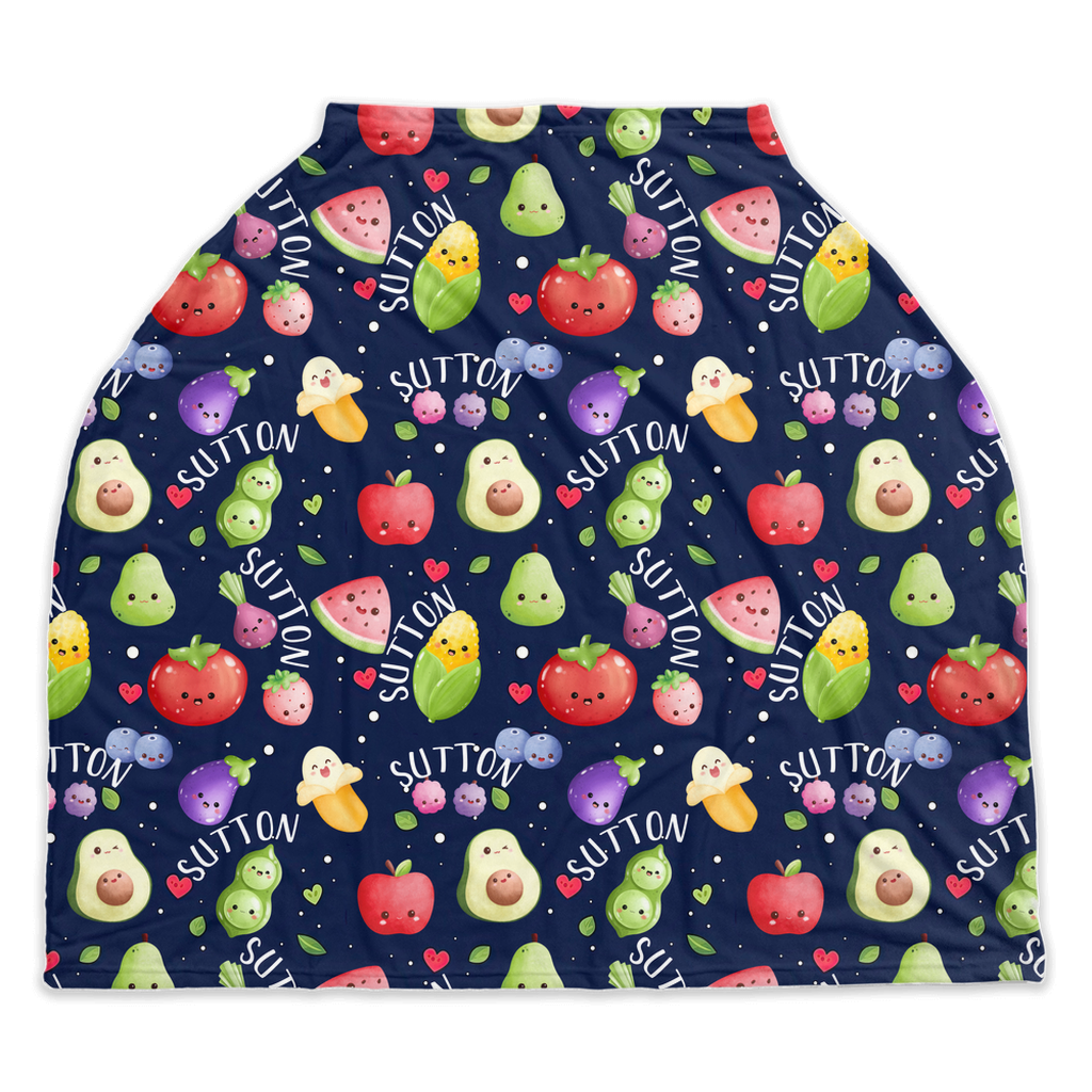 Kawaii Fruits & Veggies Car Seat Cover (A174)